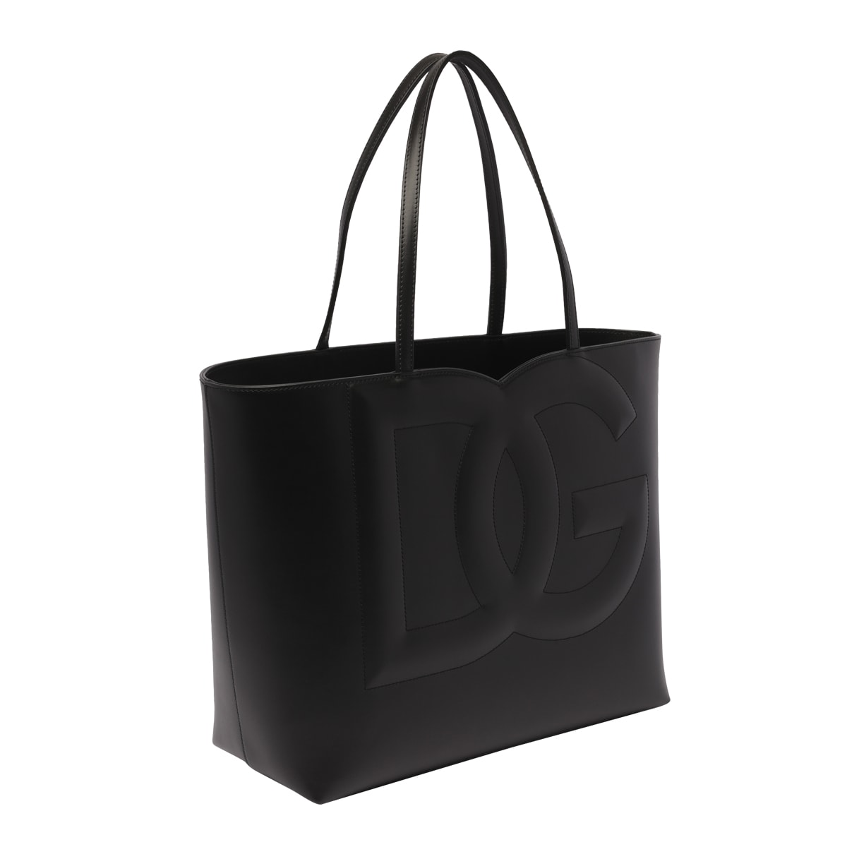 Shop Dolce & Gabbana Medium Dg Shopping Bag In Black