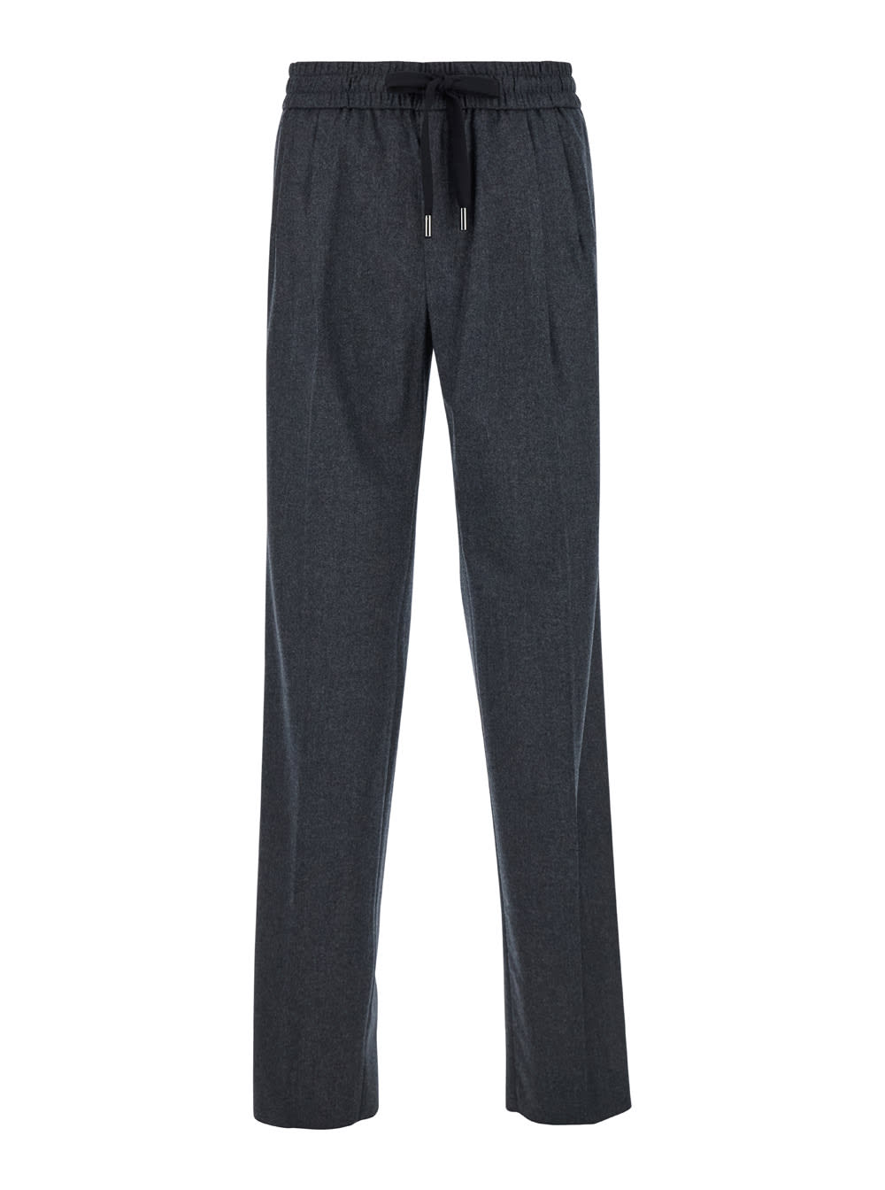 Shop Dolce & Gabbana Grey High Waist Pants In Wool Man