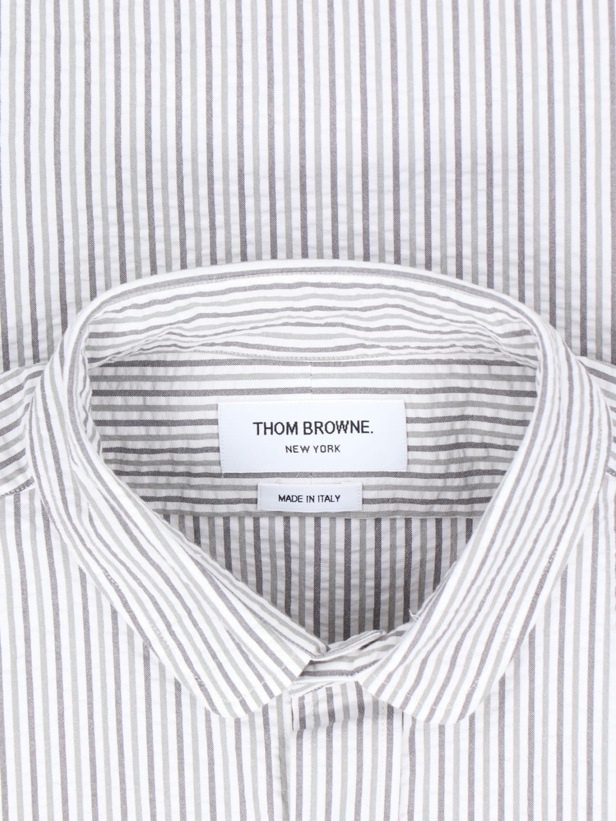 Shop Thom Browne Striped Shirt In White