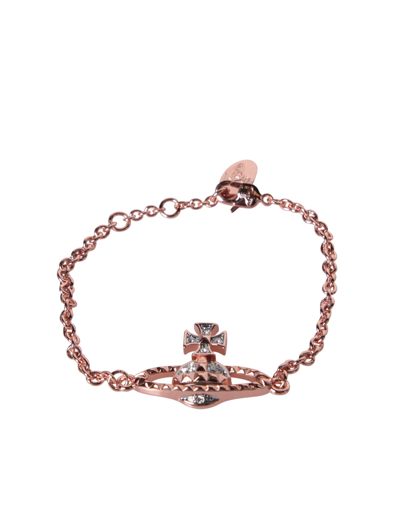 Vivienne Westwood Mayfair Bas Relief Gold/pink Bracelet In Metallic