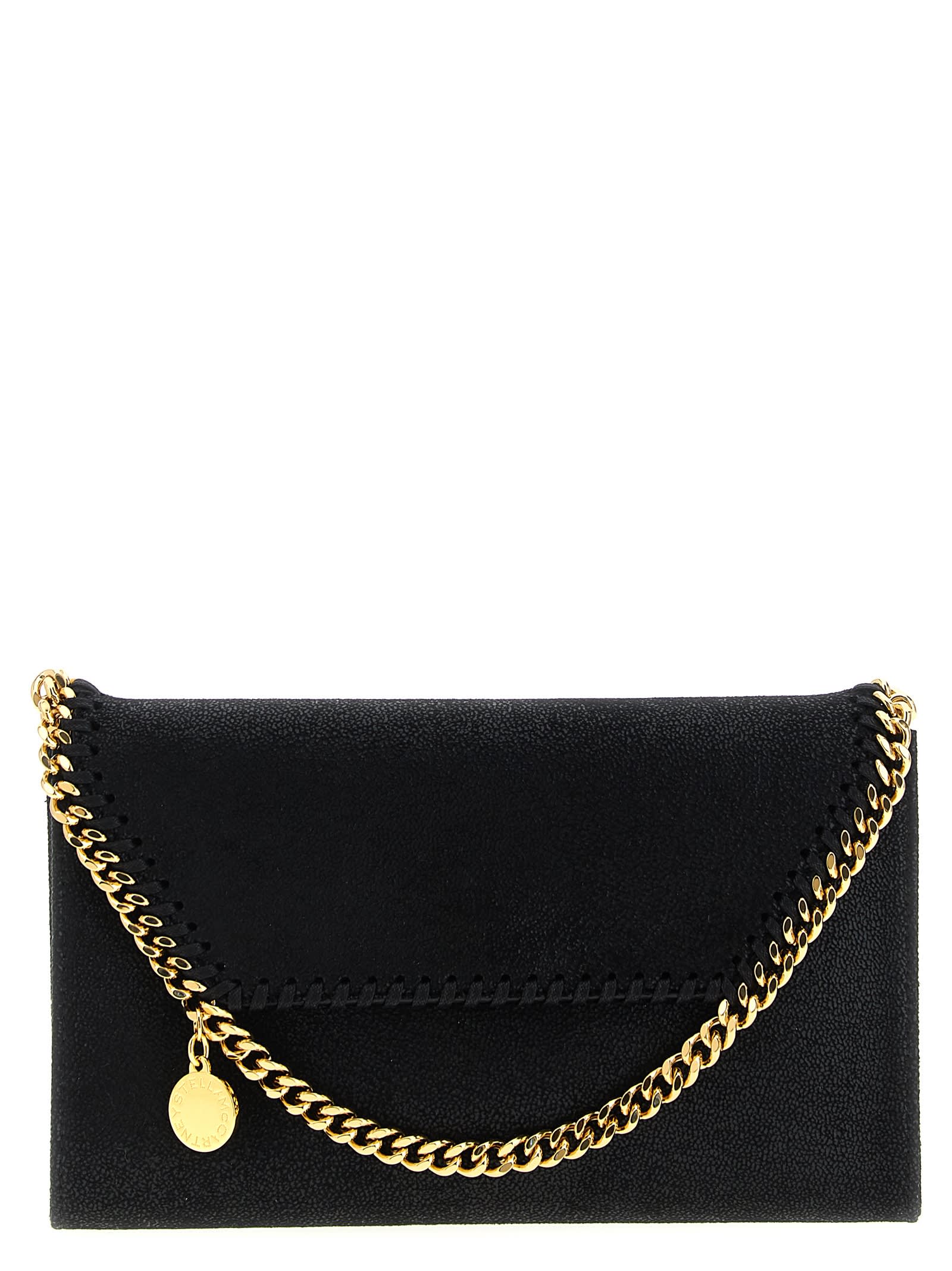 Stella Mccartney Wallet On Chain Falabella In Black