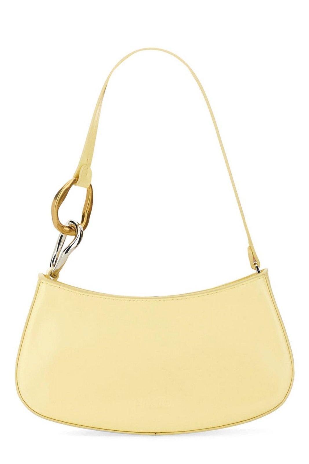 Shop Staud Ollie Zipped Shoulder Bag In Yellow