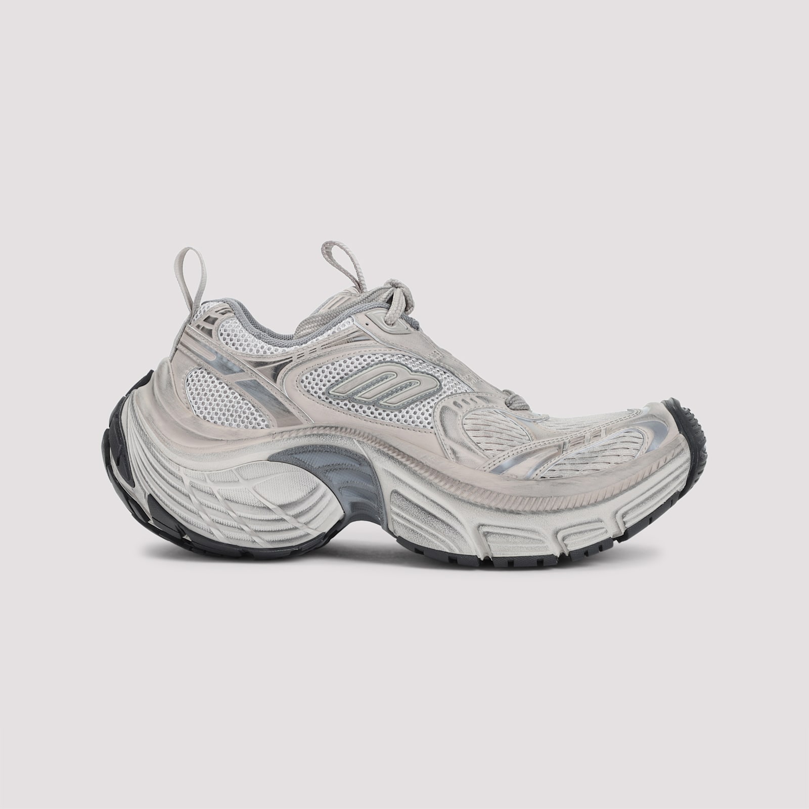 Balenciaga Taupe Mix Grey Black Sneakers In Gray