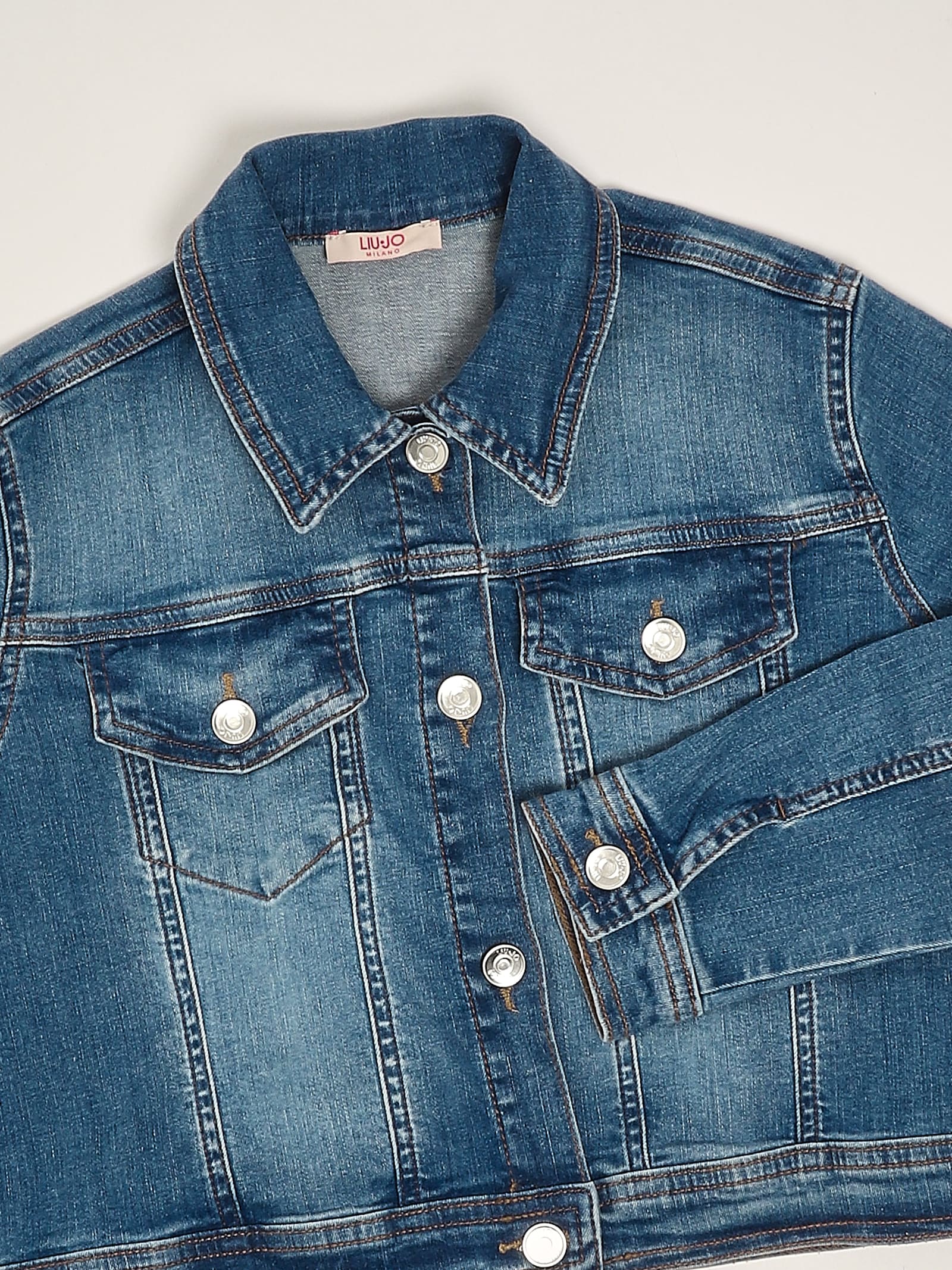 Liu •jo Denim Jacket Jacket In Blue