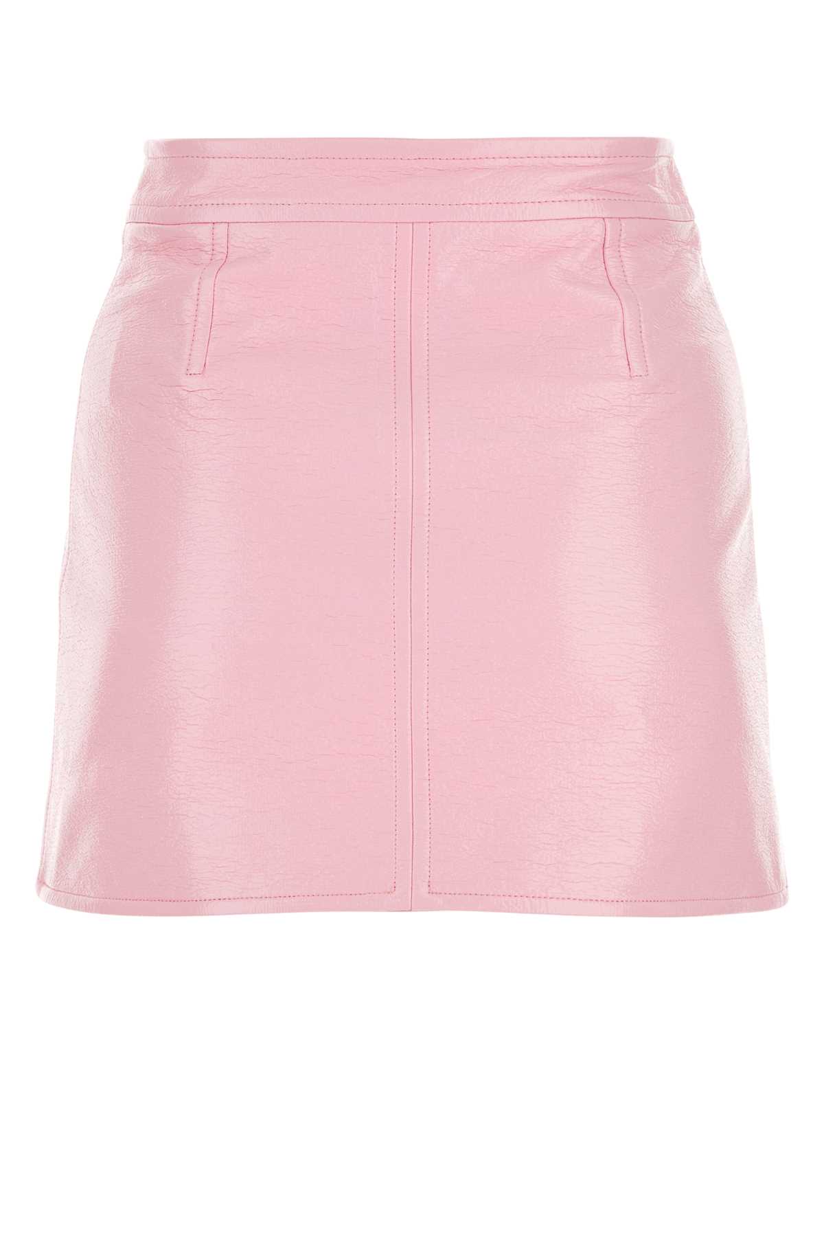 Shop Courrèges Pastel Pink Vinyl Mini Skirt