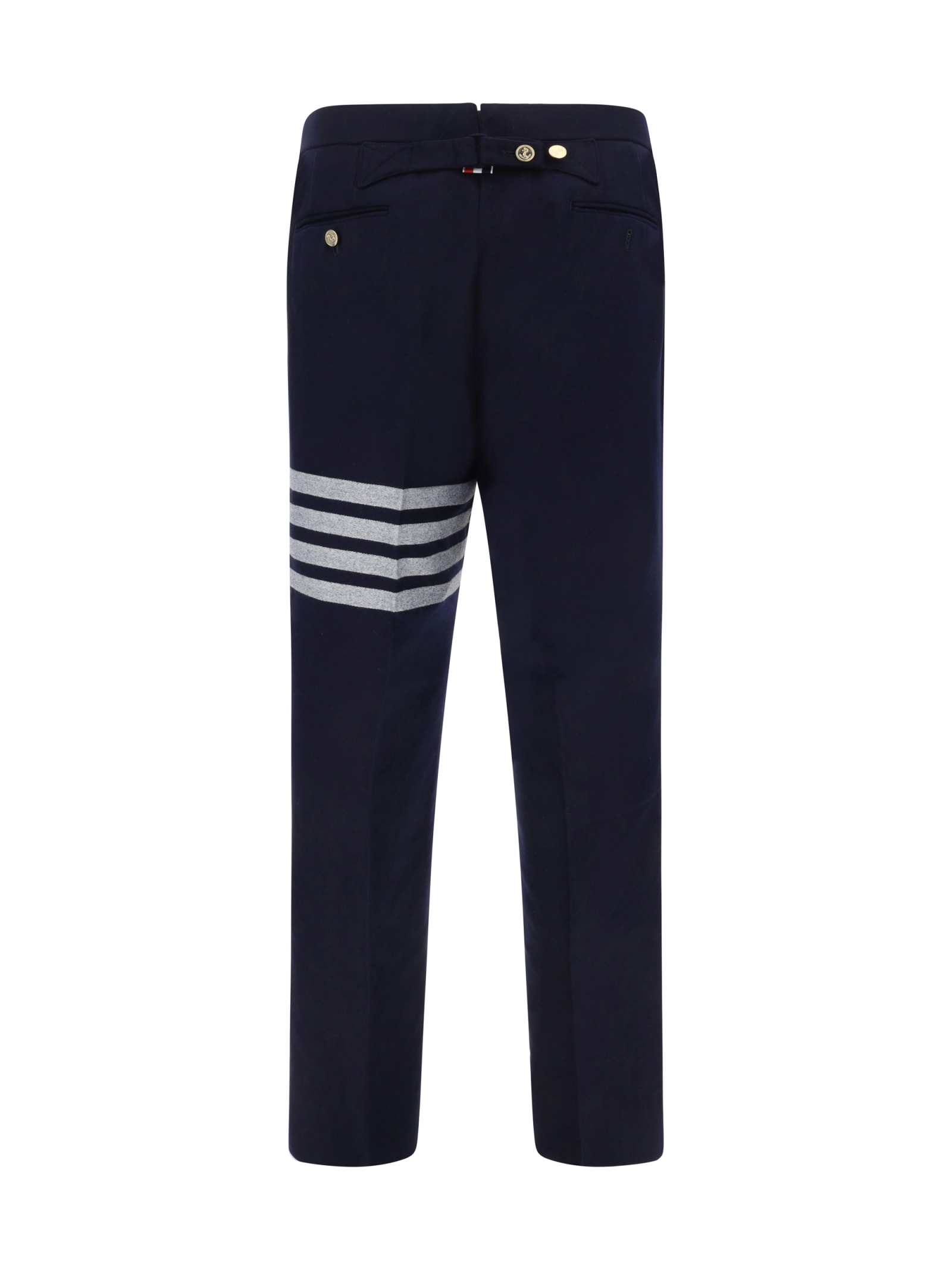 Shop Thom Browne Pants In Navy