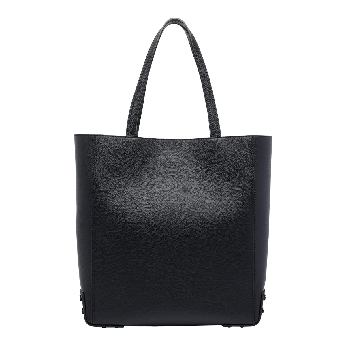 Tod's Tote Shopping Bag In Leather Medium In Black