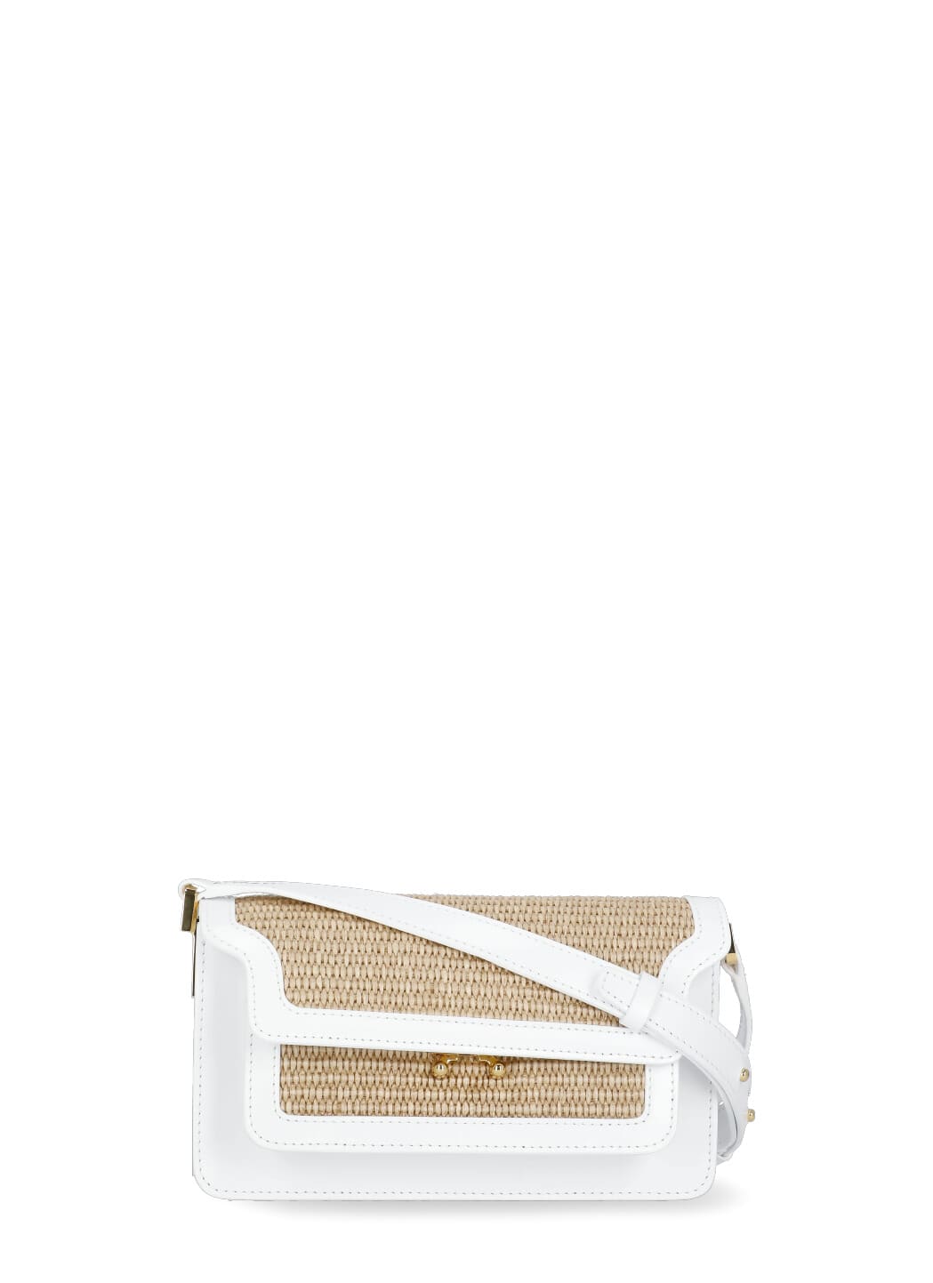 Marni Trunk Soft EW Shoulder Bag in Sand Storm/Lily White – Hampden Clothing