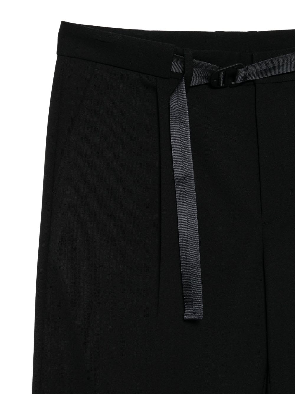 Moncler Straight-leg Trousers With Belt In Black