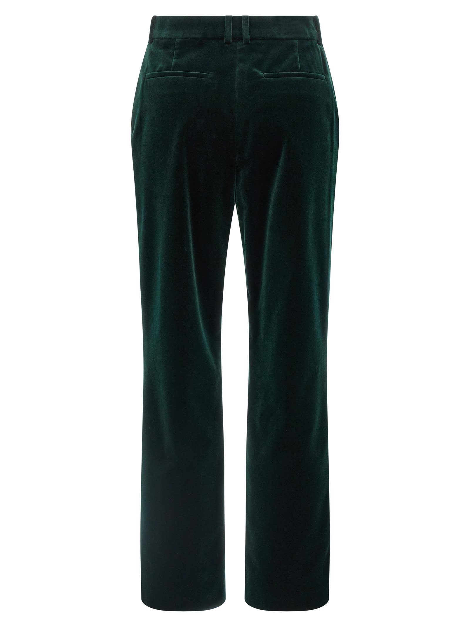 Saint Laurent Velvet Pants In Black