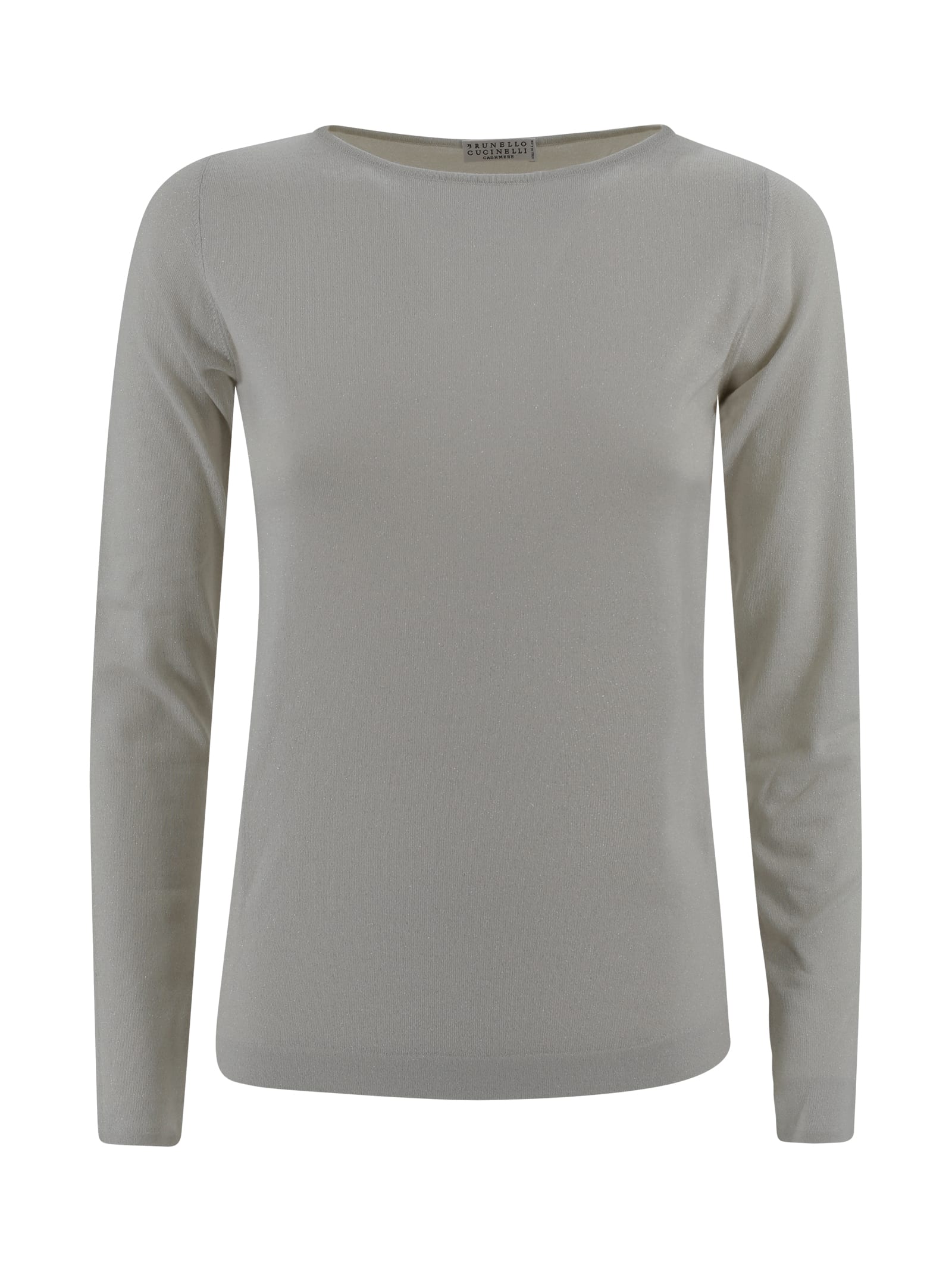 Brunello Cucinelli Knit Top Featuring Body-hugging Lines In Gray