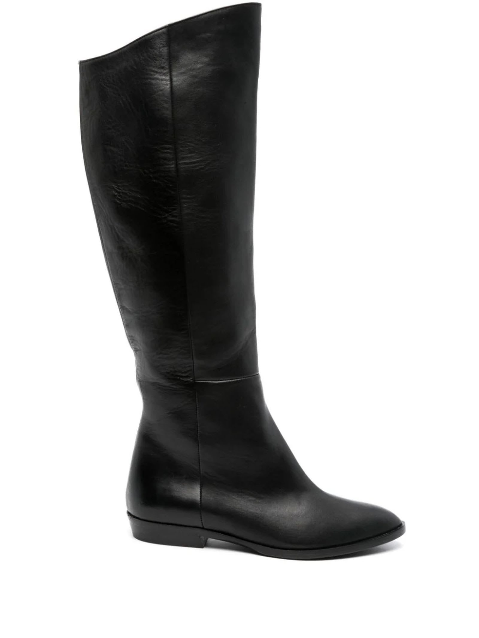 Roberto Festa Black Calf Leather Ginny Smirne Boots