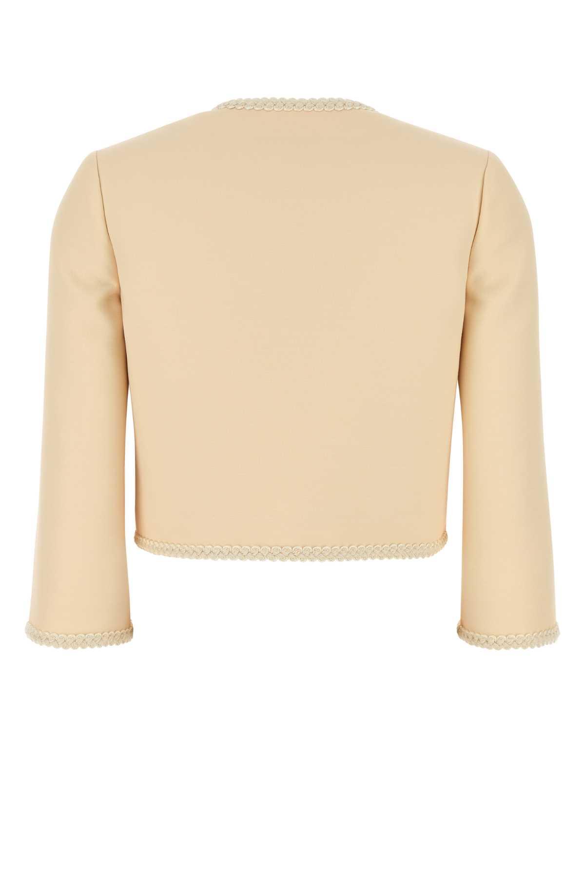 Valentino Garavani Women Cream Crepe Couture Blazer In Betulla