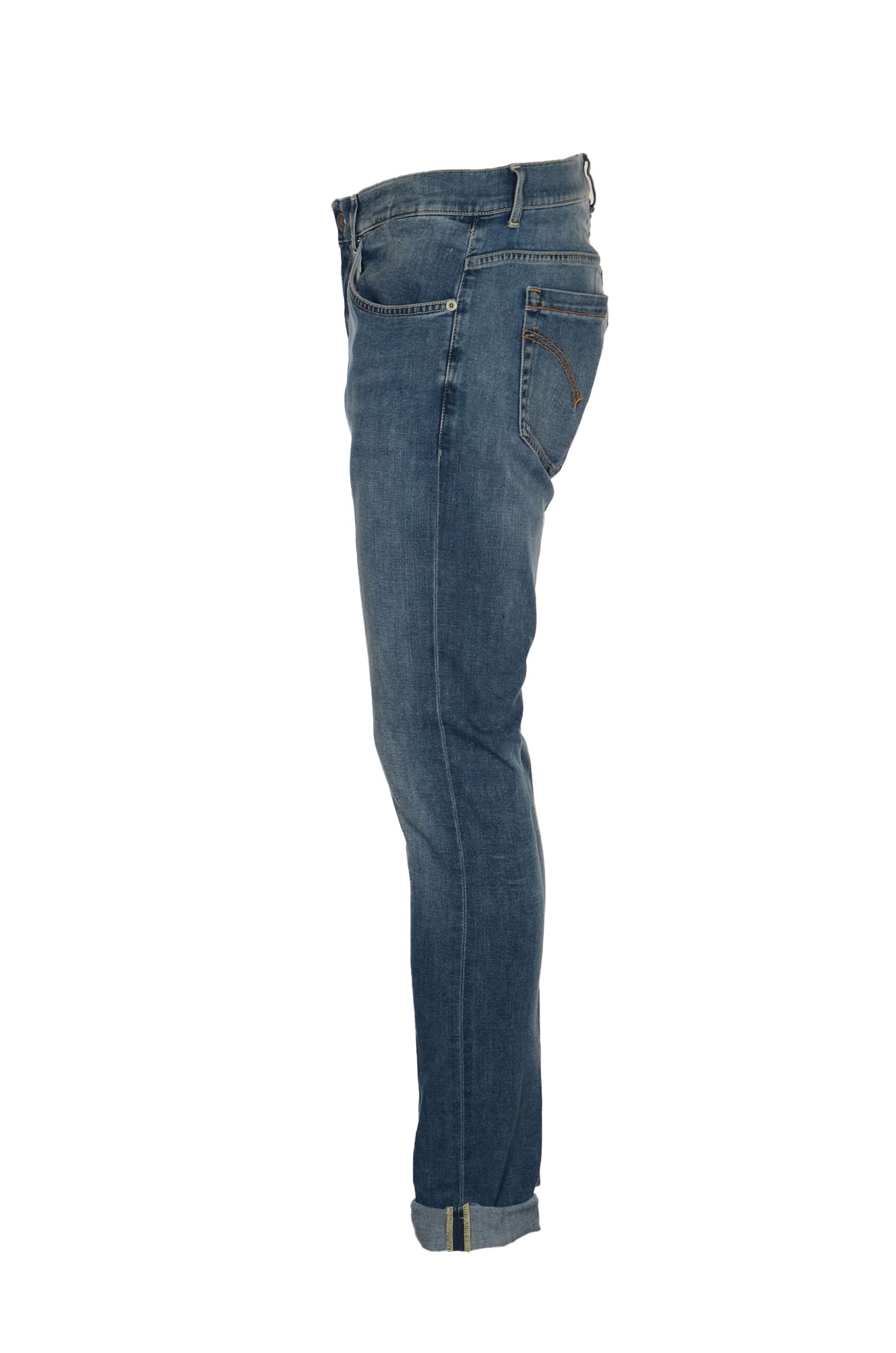 Shop Dondup Button-fitted Jeans In Denim