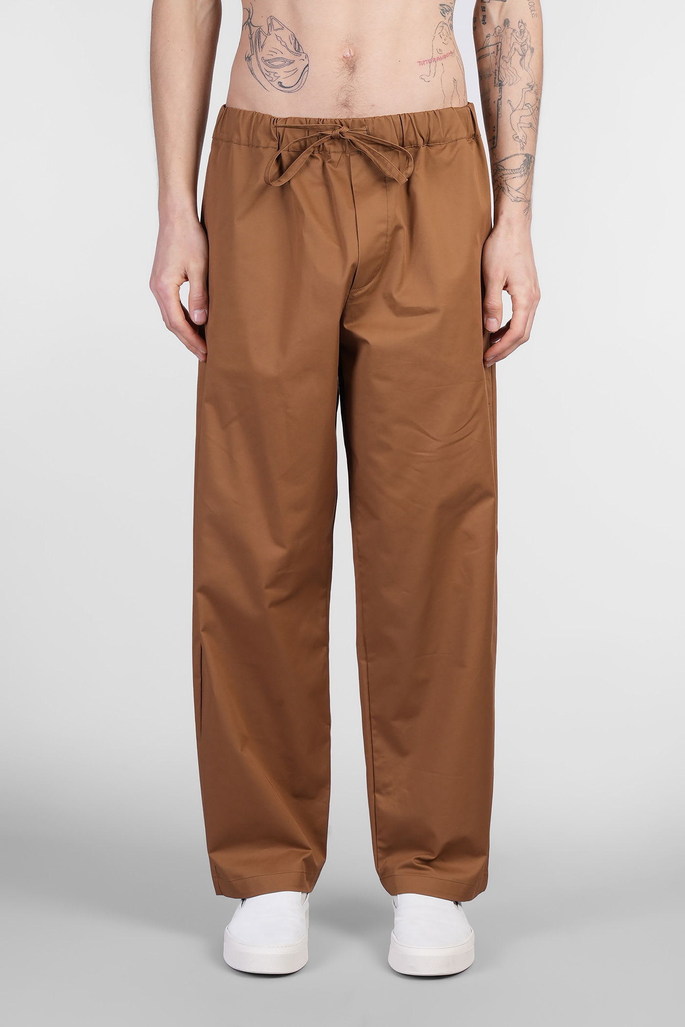 Ian Pants In Camel Cotton