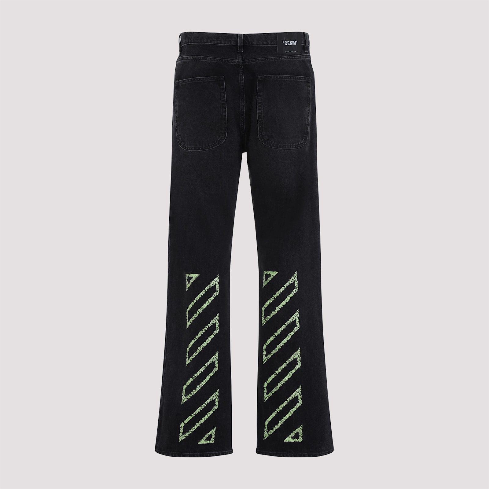 Off-white Relaxed Fit Diag Jeans In Vintage Black
