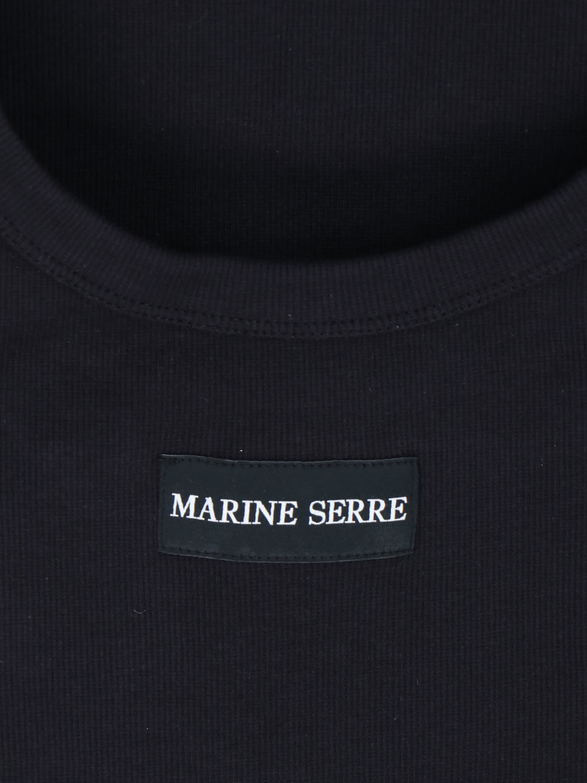 Shop Marine Serre Logo Tank Top In Black