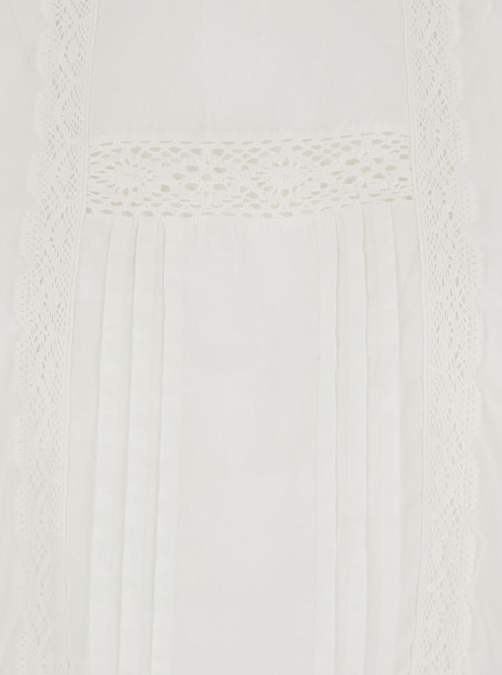 TWINSET WHITE SWEATER WITH MOCK NECK AND EMBROIDERED DETAILS IN COTTON WOMAN