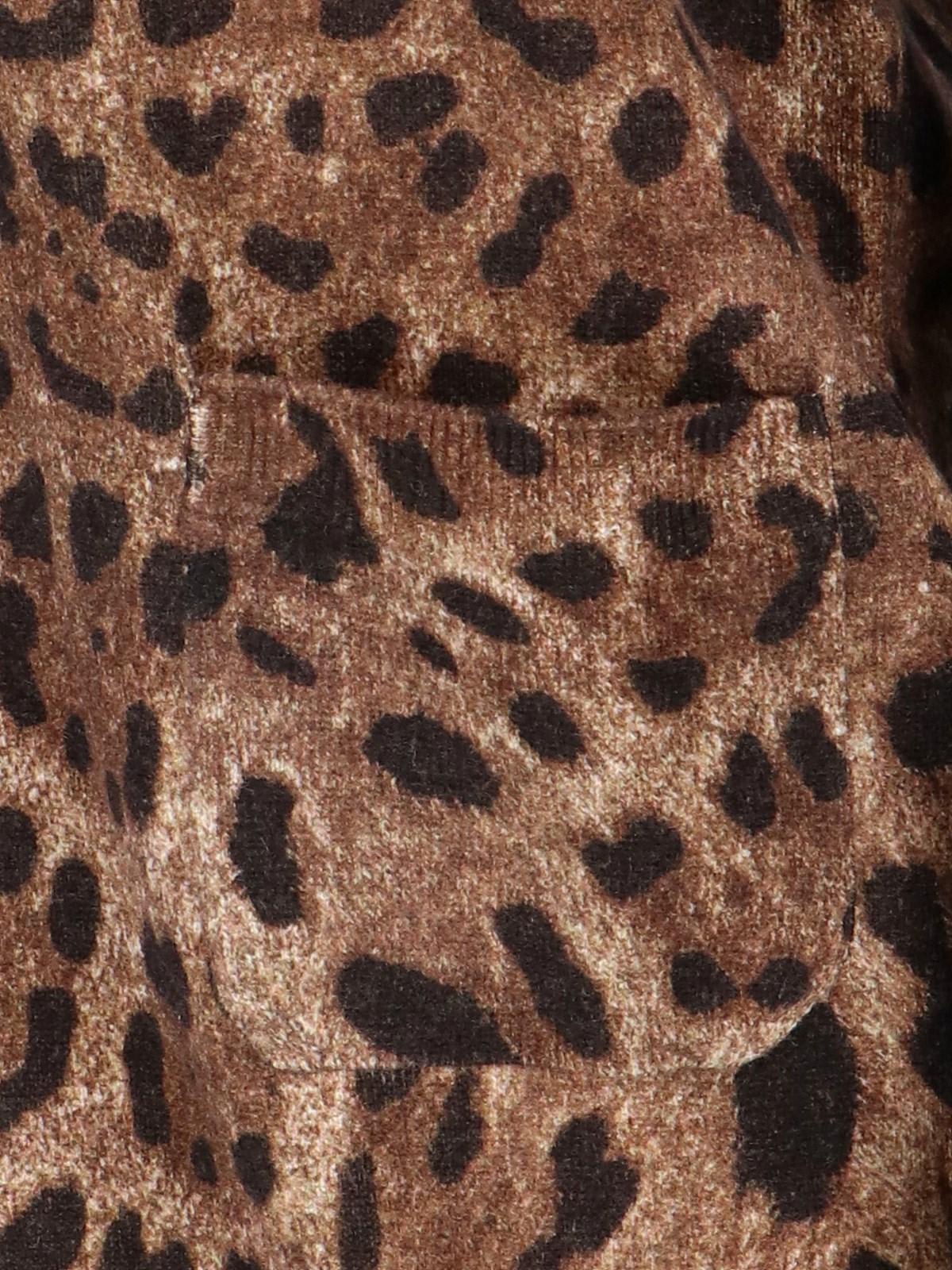 Shop Dolce & Gabbana Animal Print Cardigan In M