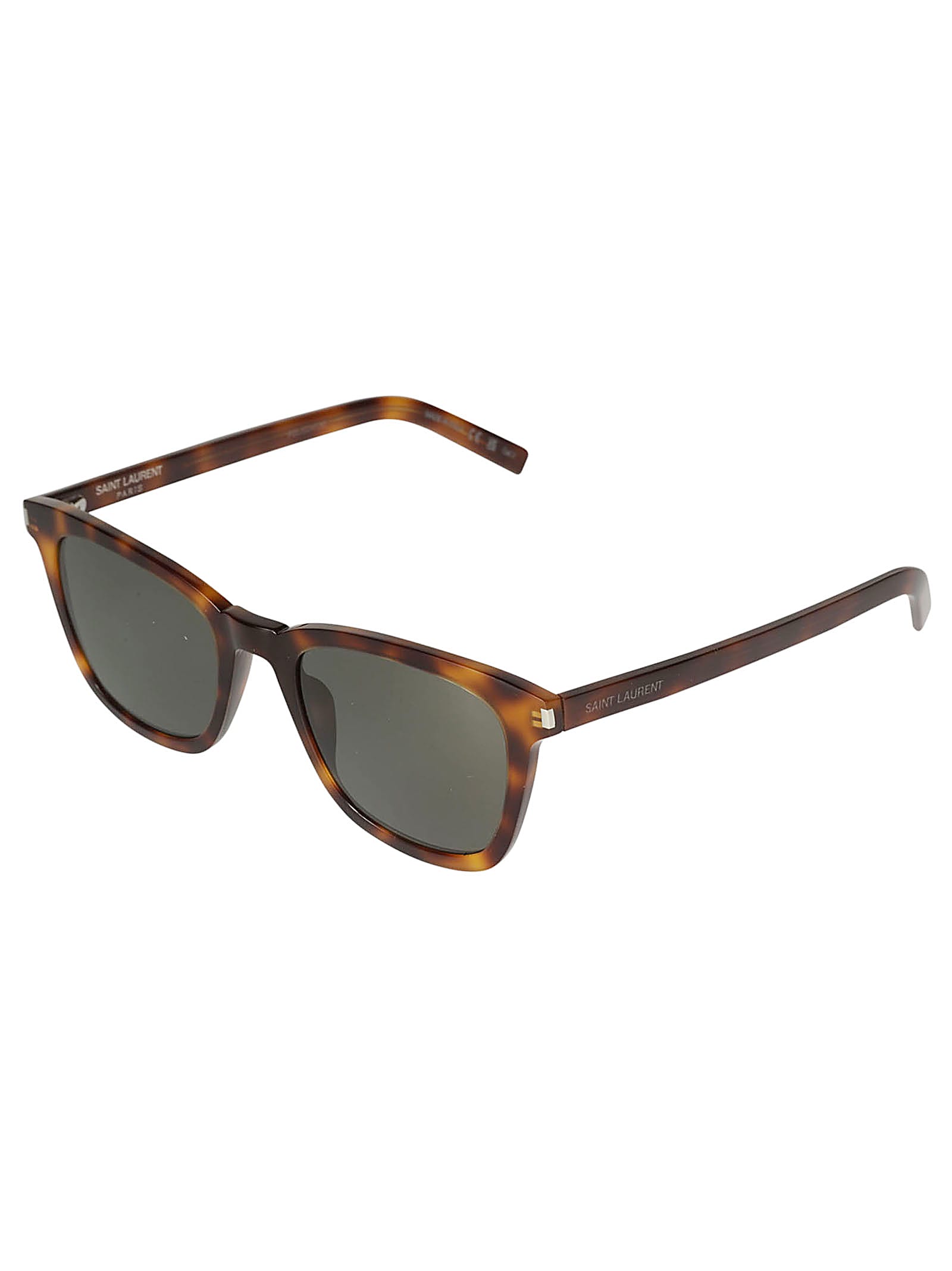 Shop Saint Laurent Sl 716 Slim Sunglasses In Havana-havana-grey