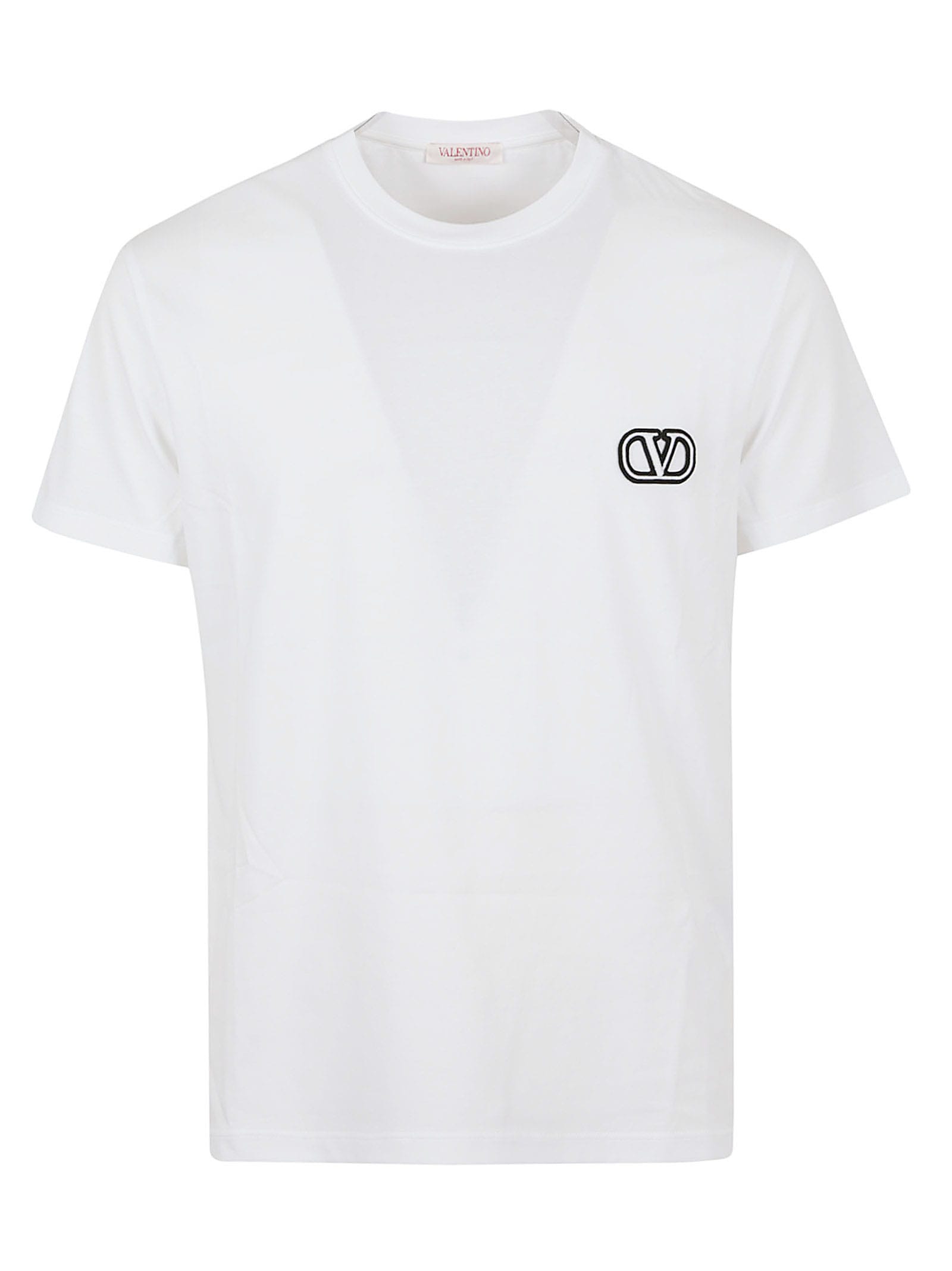 Shop Valentino T-shirt Jersey Print Vltn In Bo Bianco
