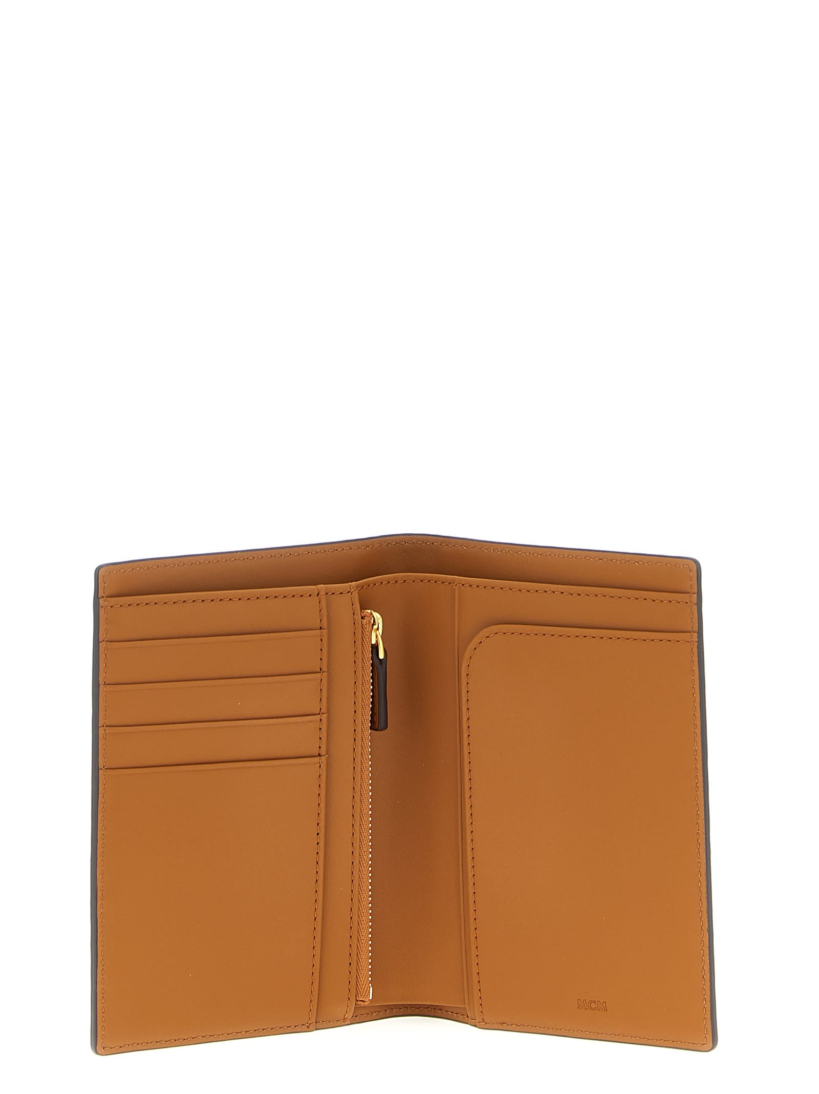 Mcm Ottomar Passport Holder In Visetos In Brown