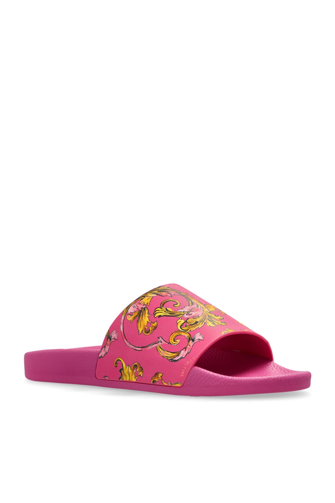 VERSACE JEANS COUTURE VERSACE JEANS COUTURE RUBBER SLIDES WITH PRINT