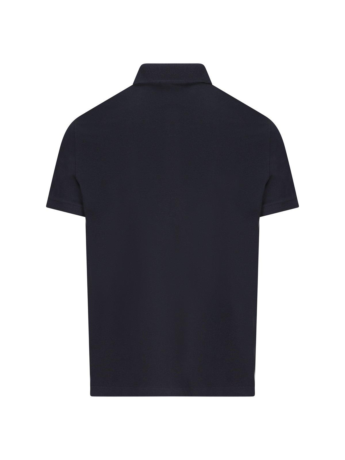 Shop Stone Island Compass Patch Short-sleeved Polo Shirt Shirt In Bleu