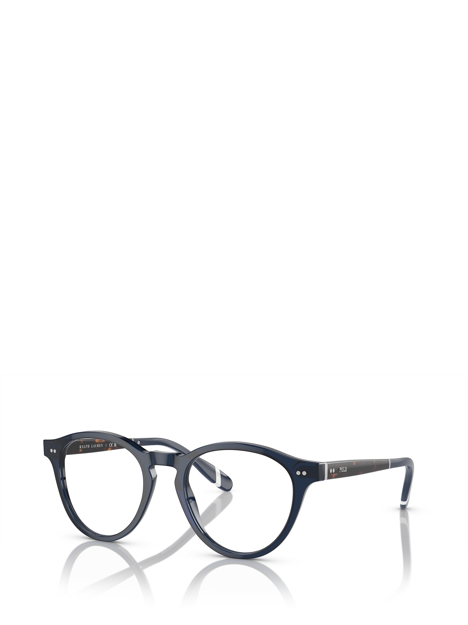 Shop Polo Ralph Lauren Ph2268 Shiny Transparent Blue Glasses