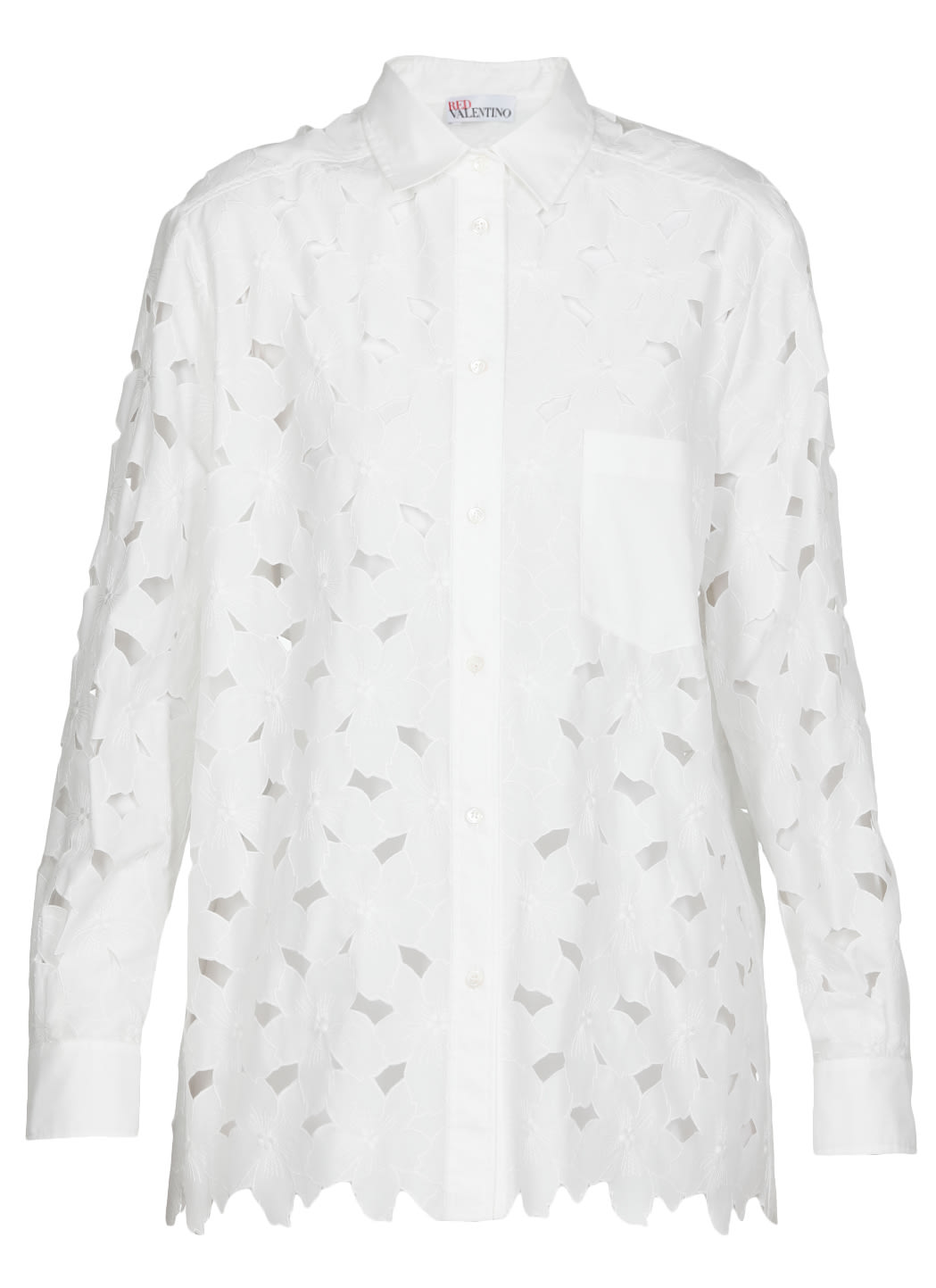 Red Valentino Cottons COTTON BLEND CARVED SHIRT