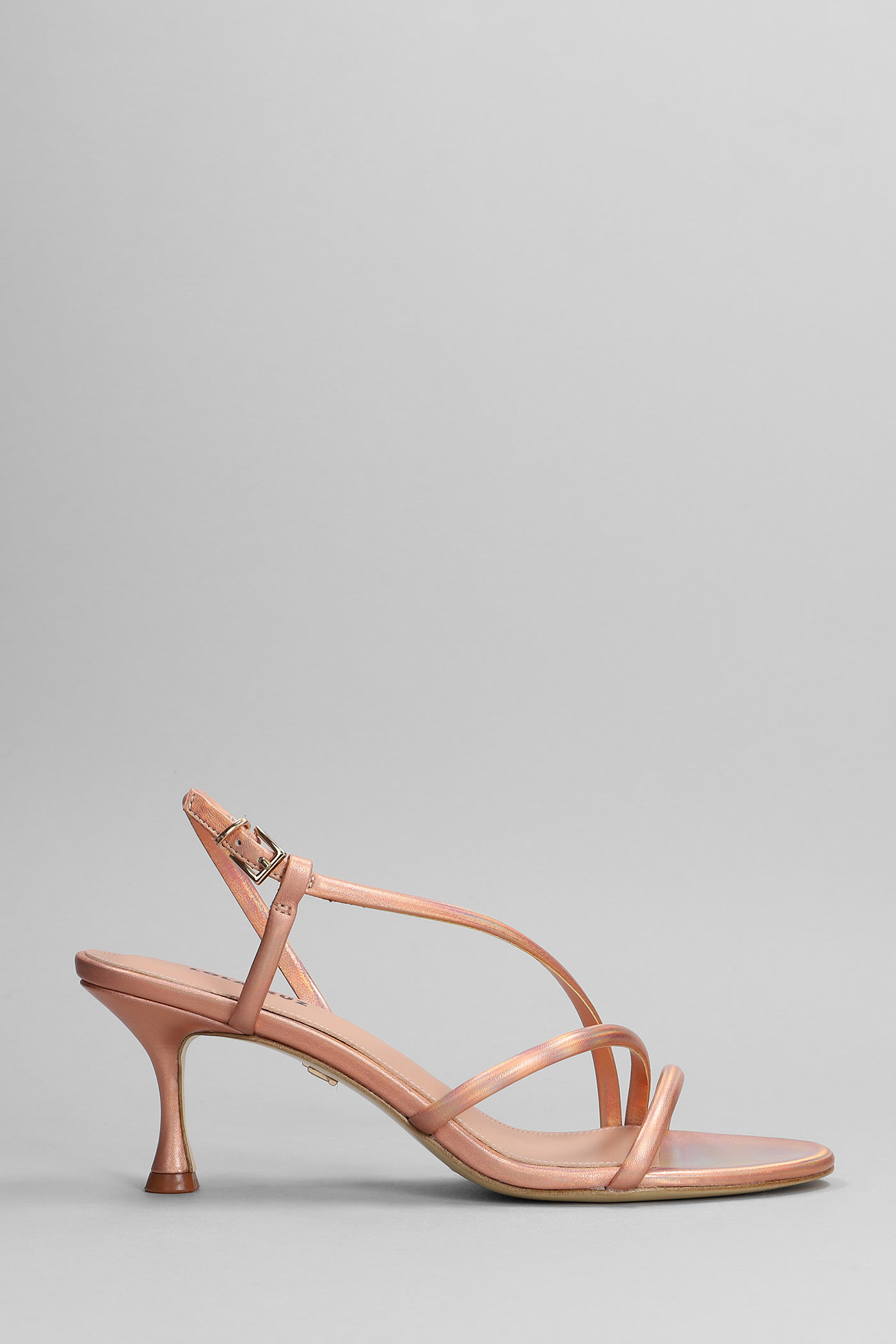 Lola Cruz Sandals In Copper Leather