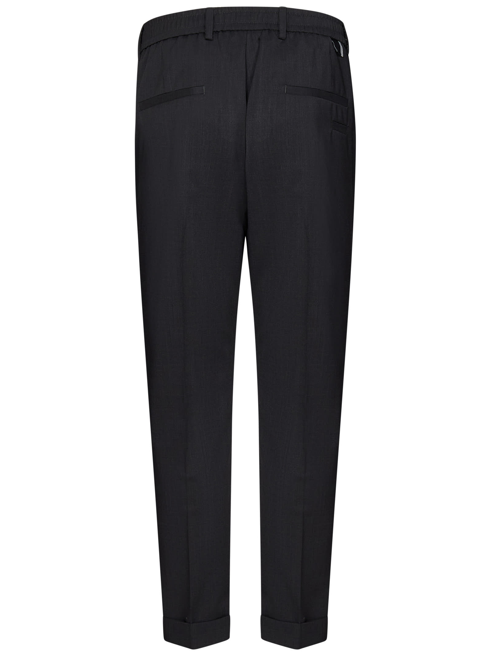 Shop Low Brand Riviera Elastic Trousers In Grey