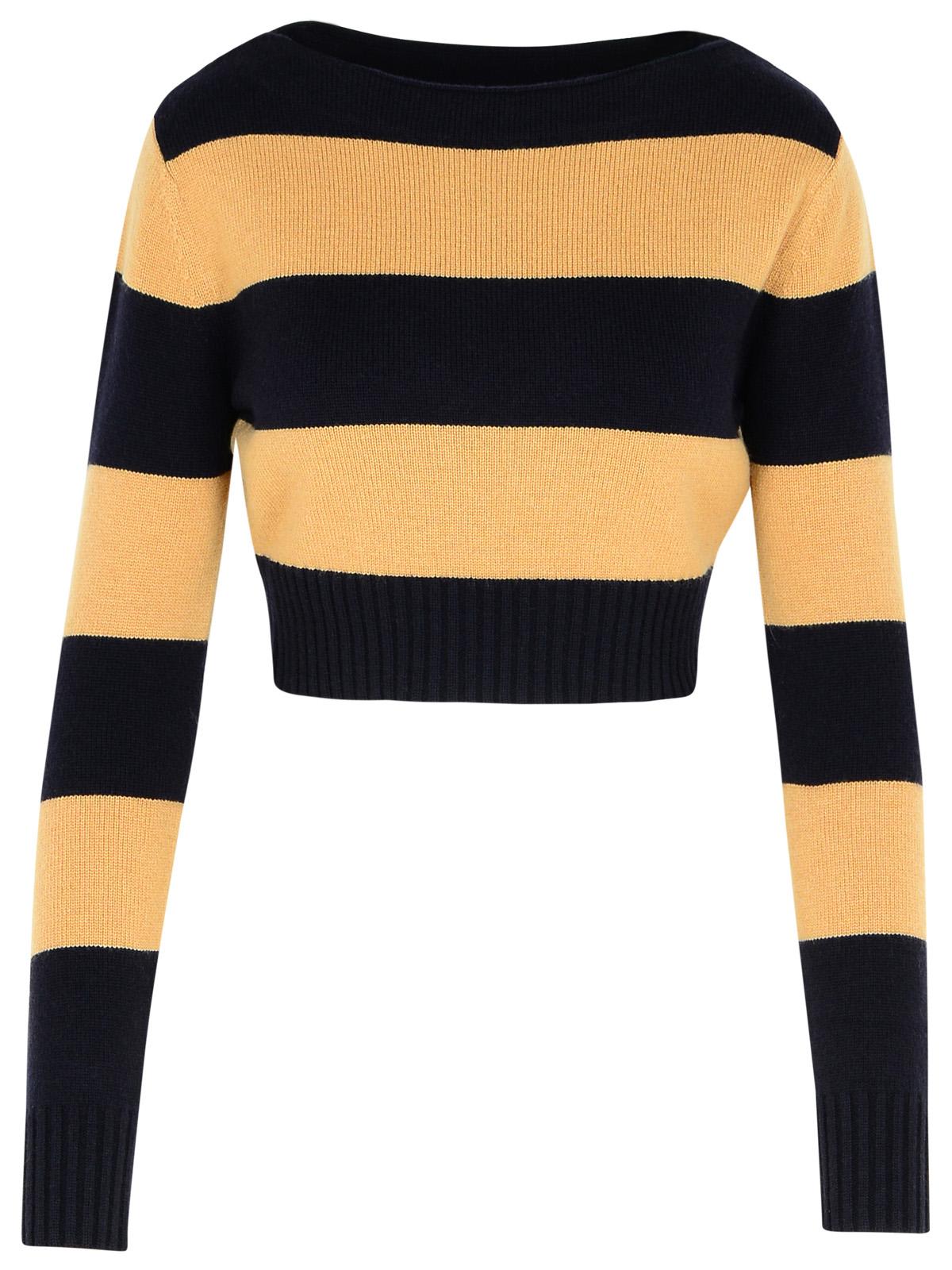 Shop Max Mara Angri Blue Cashmere Blend Sweater