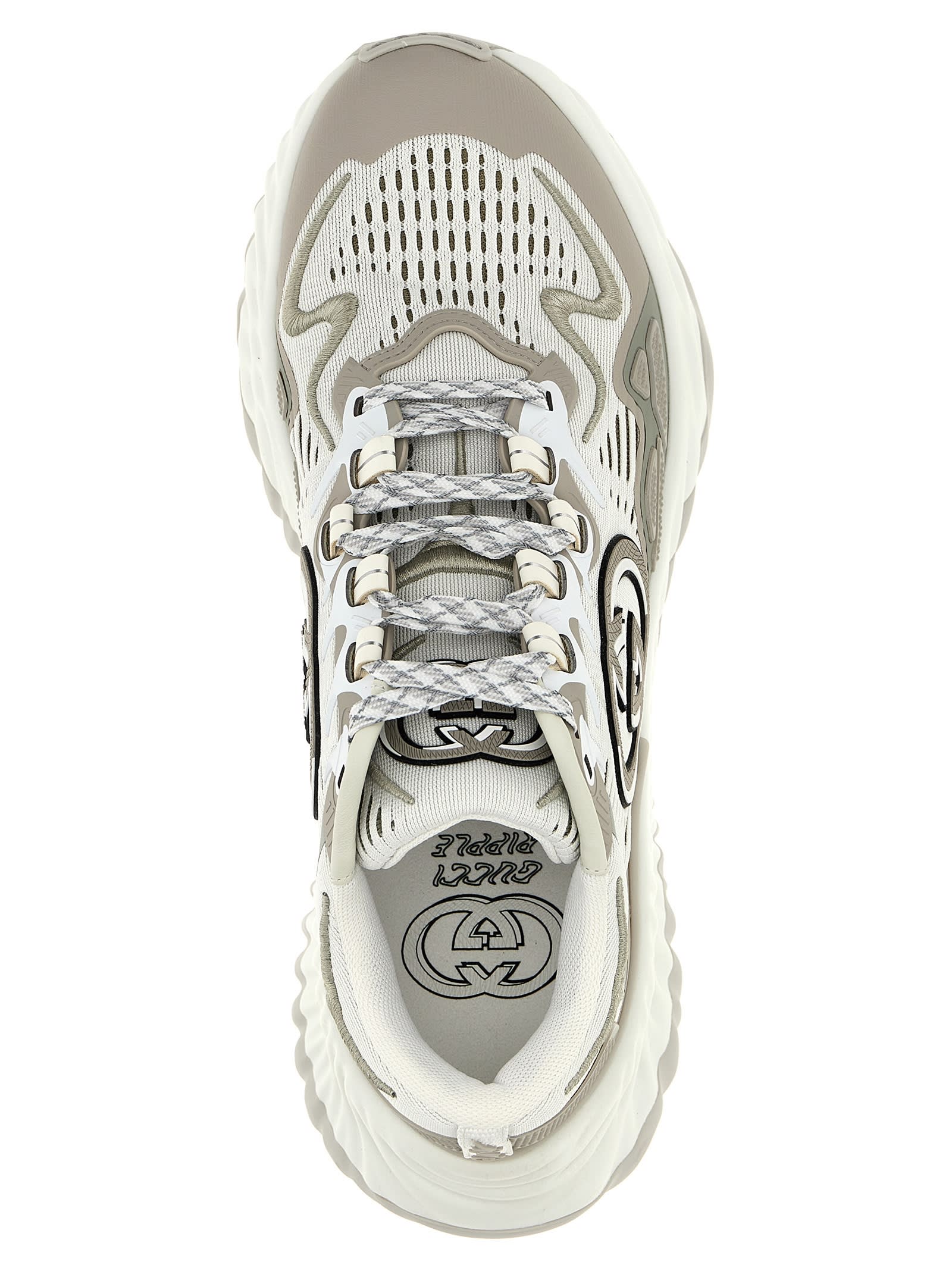 Shop Gucci Ripple Sneakers In White