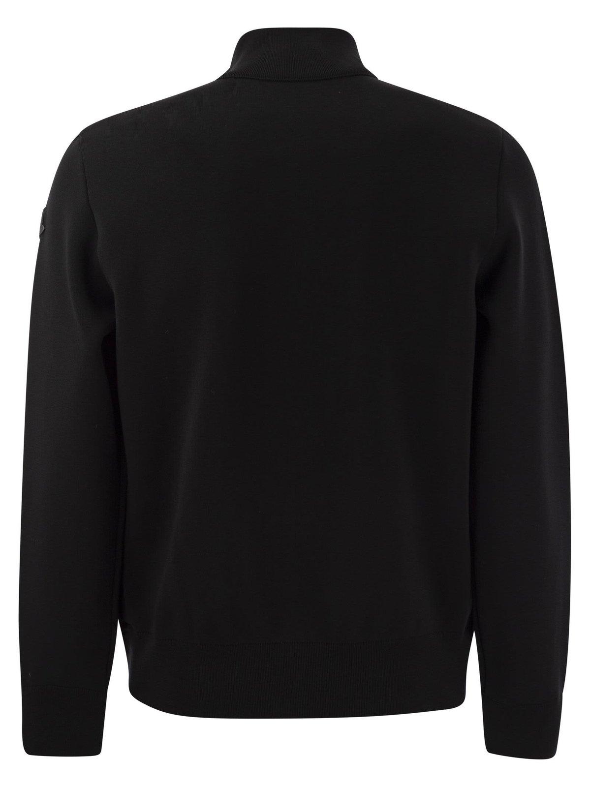 Shop Moncler Padded Zip-up Cardigan In Black