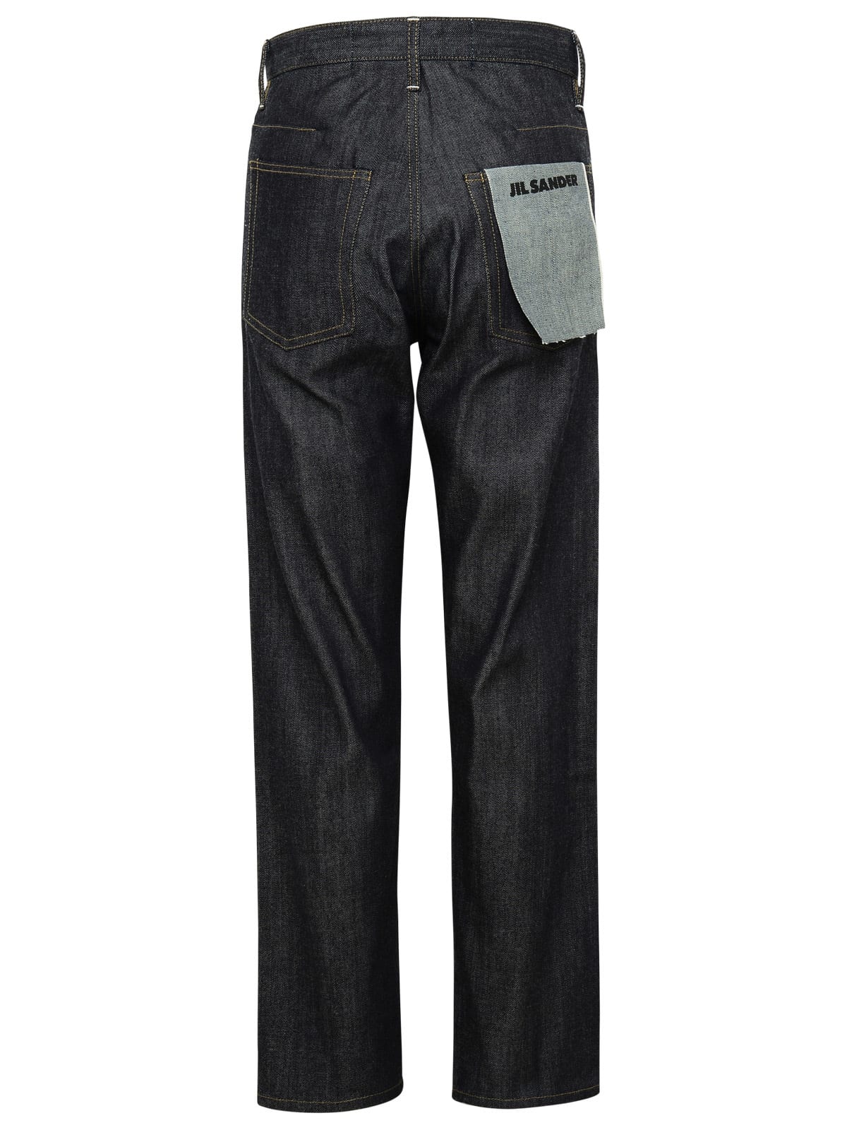 Shop Jil Sander Black Cotton Jeans