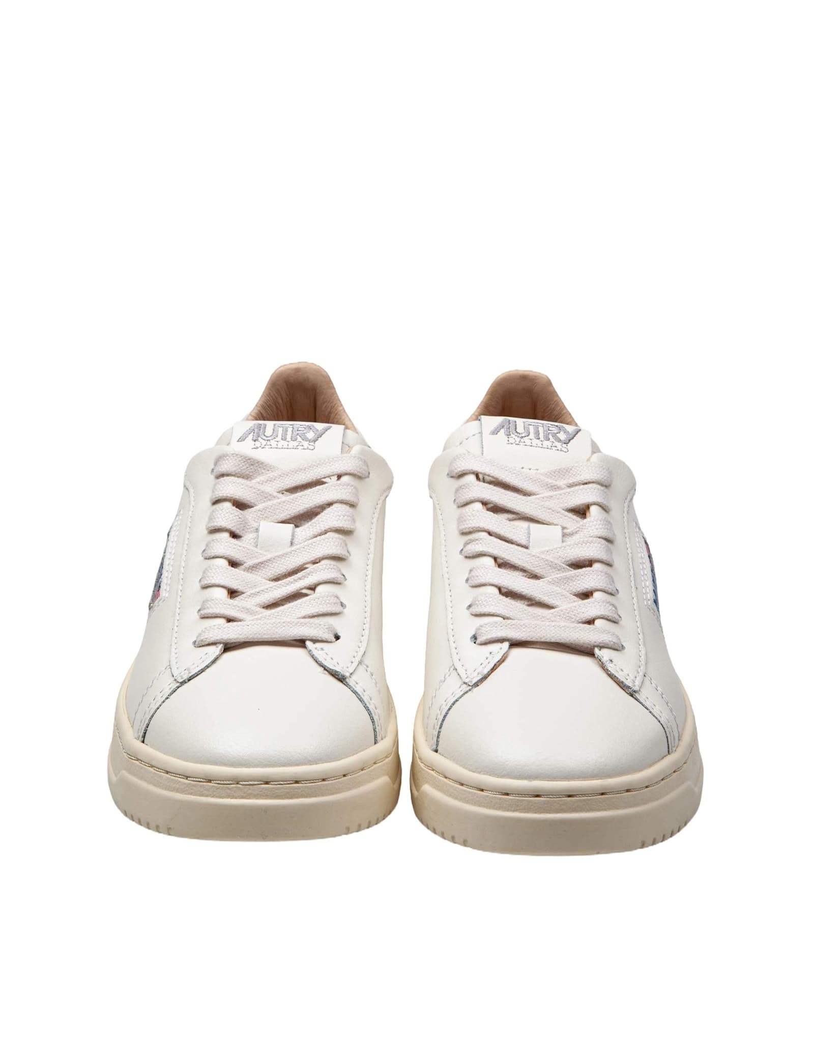 Shop Autry Dallas Sneakers In White Leather In Leat/marsh