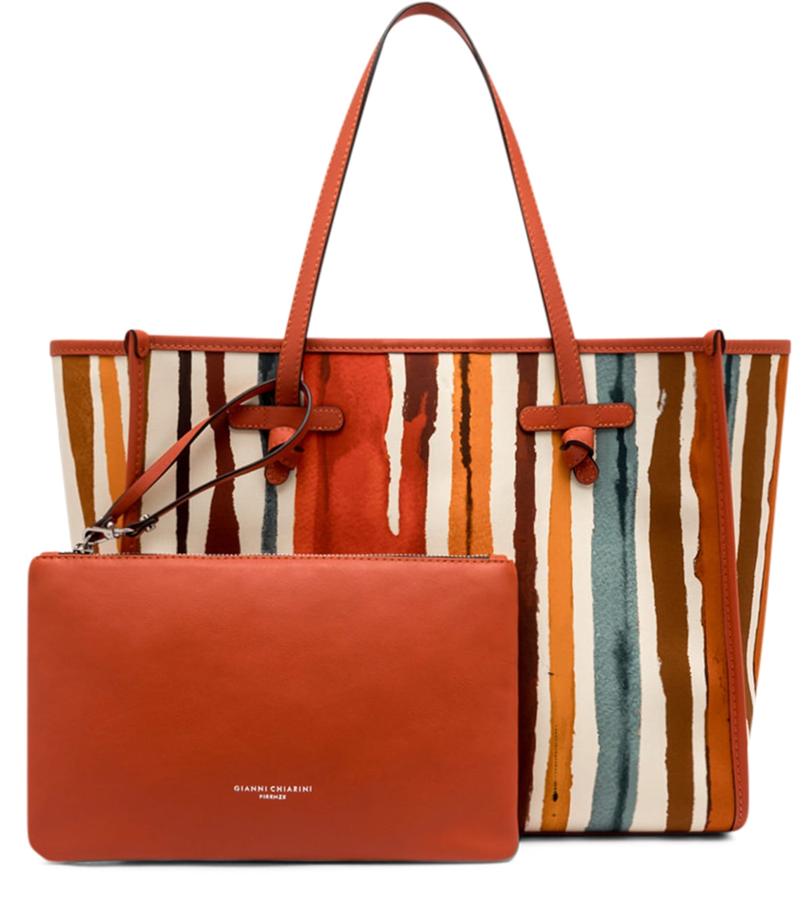 Marcella Canvas And Leather Shopping Bag