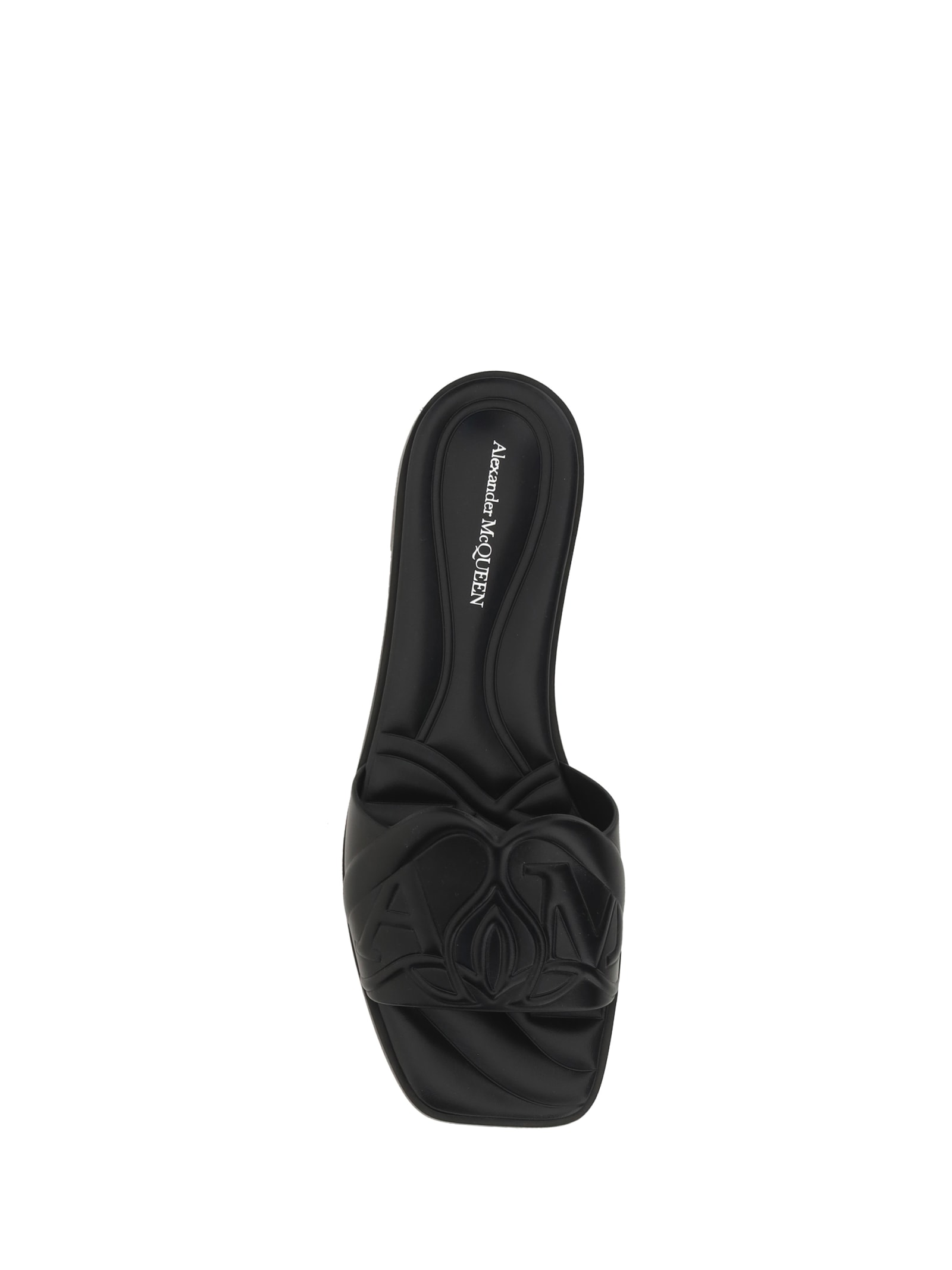 Shop Alexander Mcqueen The Seal Sandals In Black