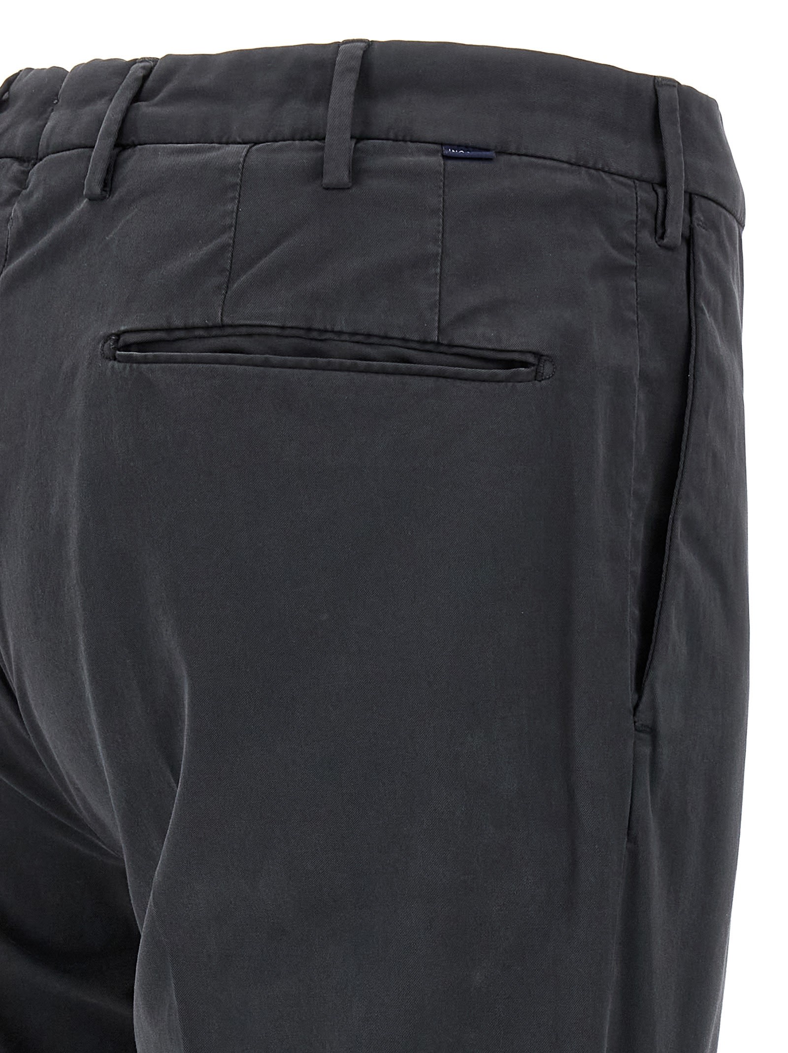 Incotex Batavia Trousers Back Pocket In Gray