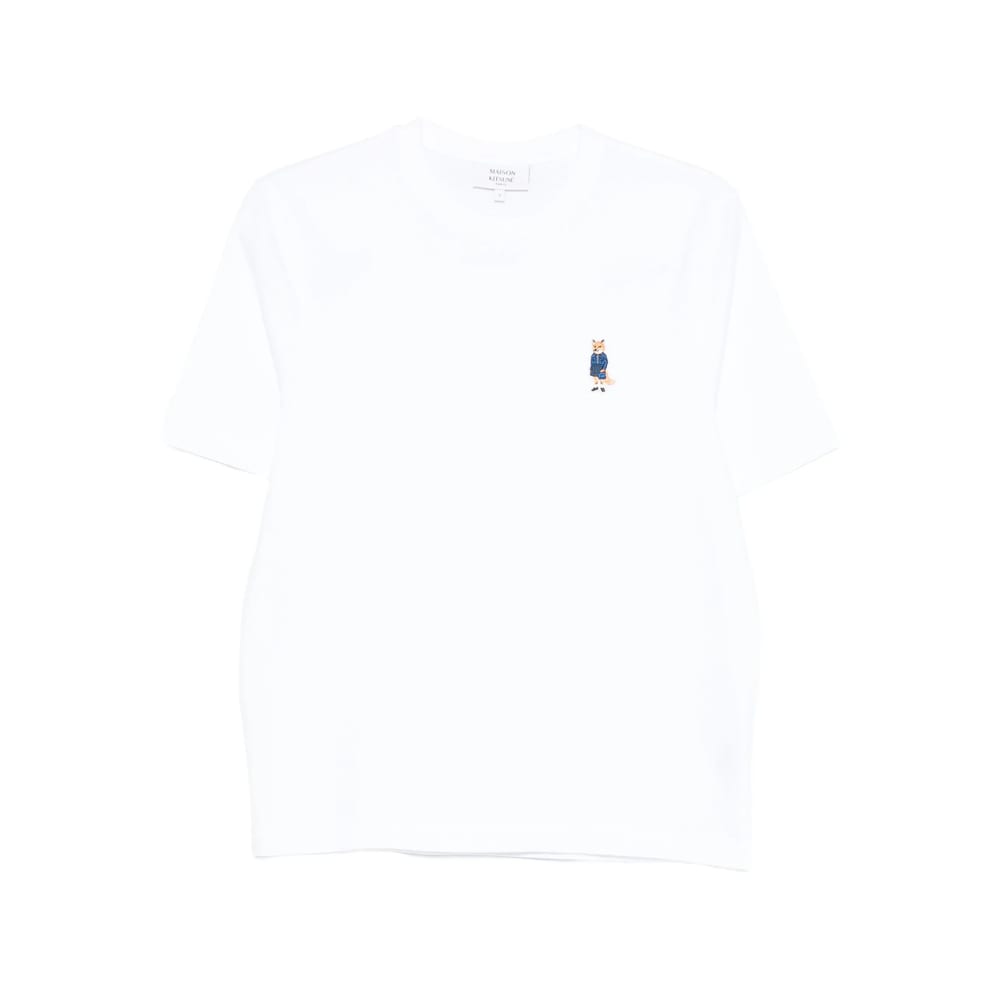 Maison Kitsuné Maison Kitsune' Dressed Fox Cotton T Shirt In White