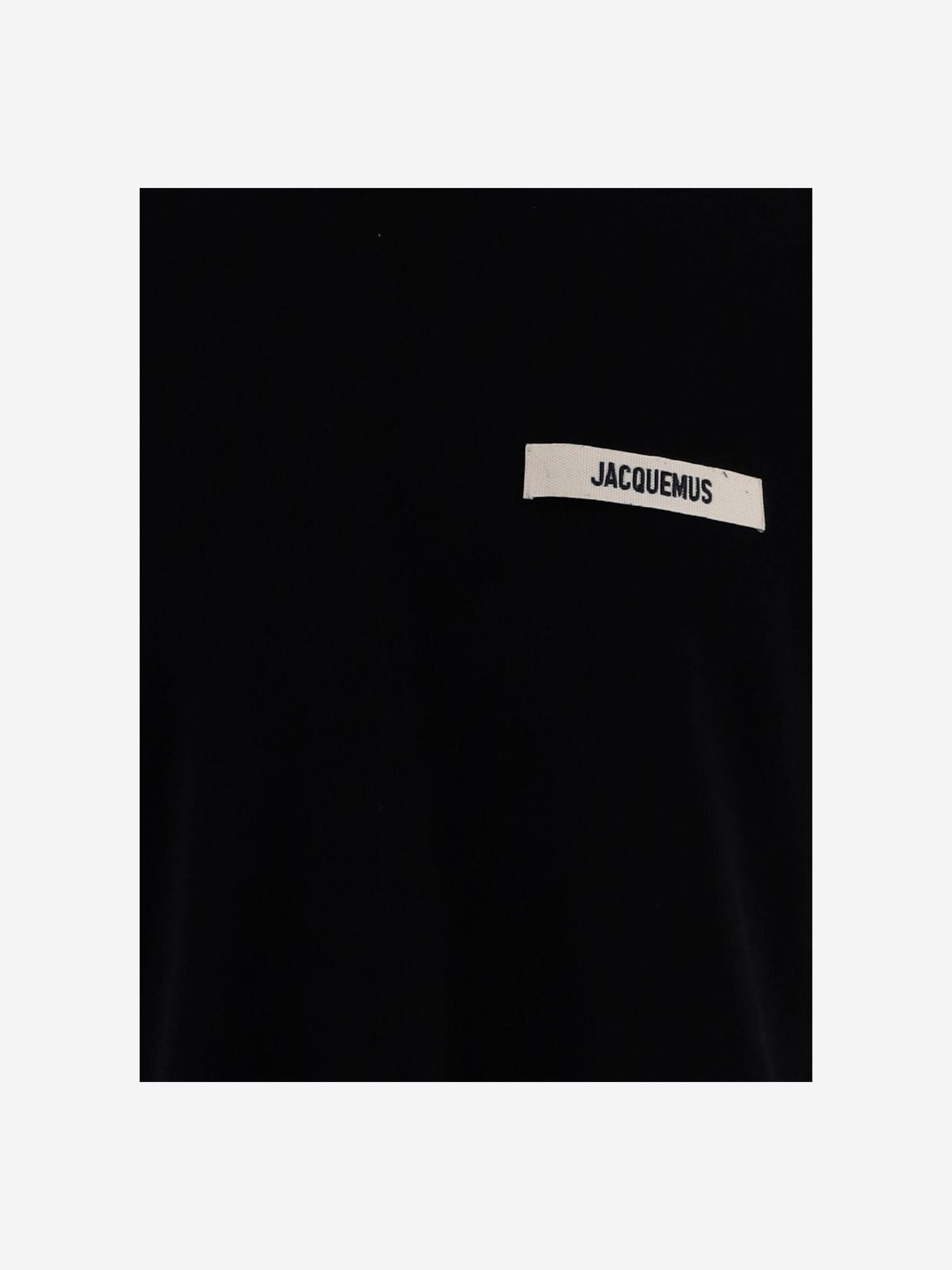 Jacquemus Le T-shirt Gros Grain Cotton T-shirt In Black