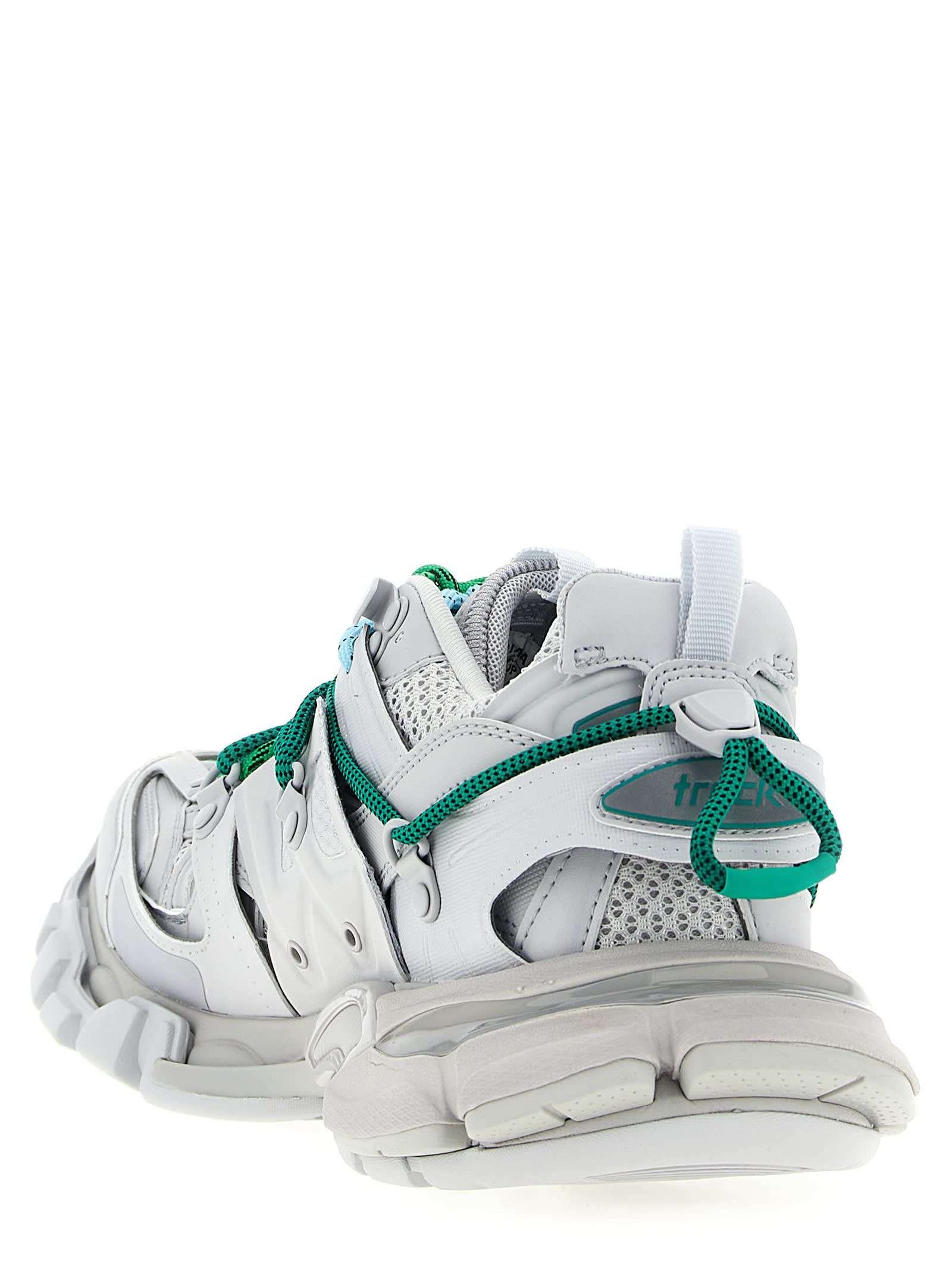 Balenciaga Track Trail Laces Sneakers Gray In White