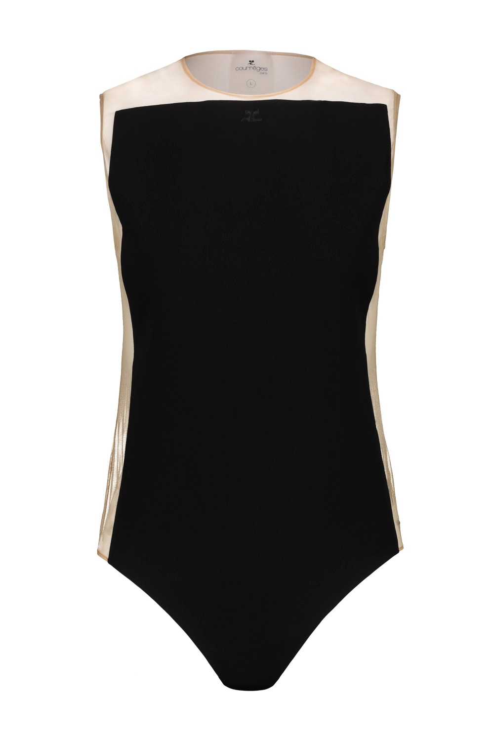 Shop Courrèges Bodysuit Frame Illusion In Black