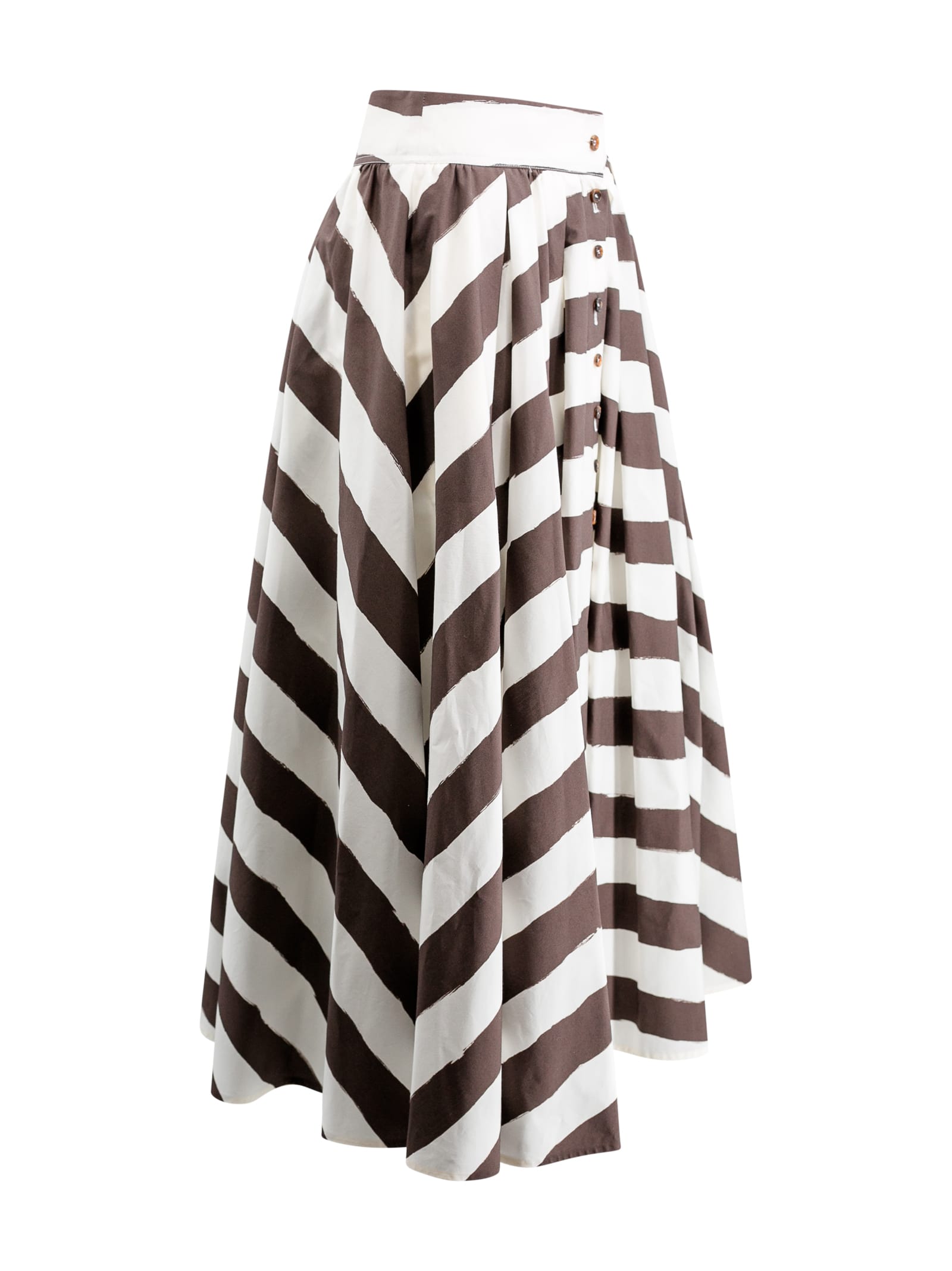 Shop Philosophy Di Lorenzo Serafini Striped A-line Skirt