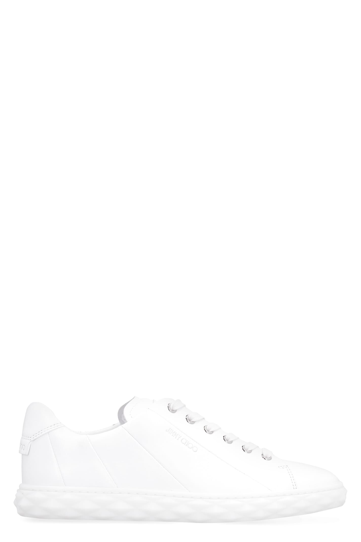 Buy Jimmy Choo Diamond Light Leather Low-top Sneakers online, shop Jimmy Choo shoes with free shipping