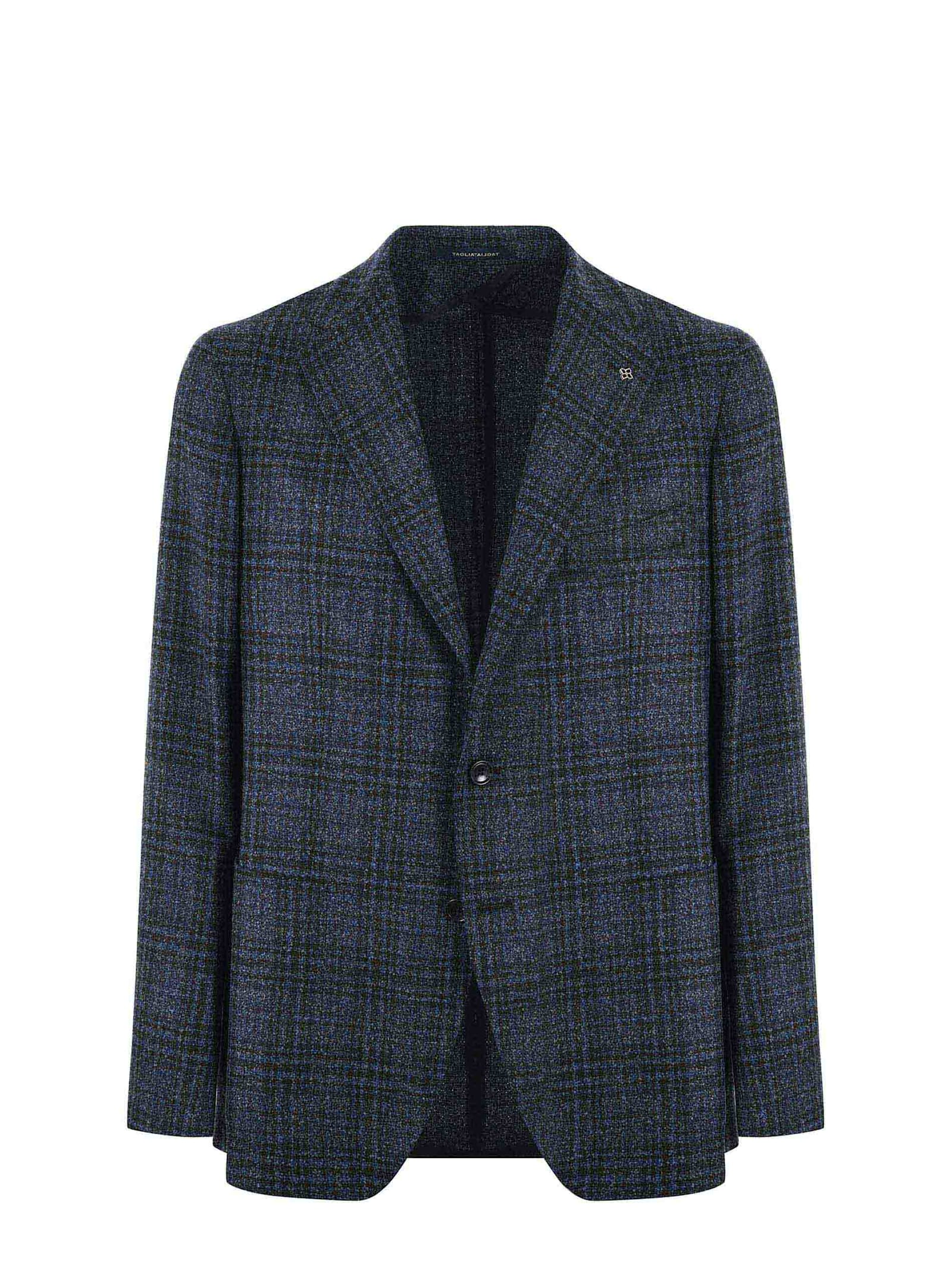 Shop Tagliatore Jacket In Wool Blend In Blue