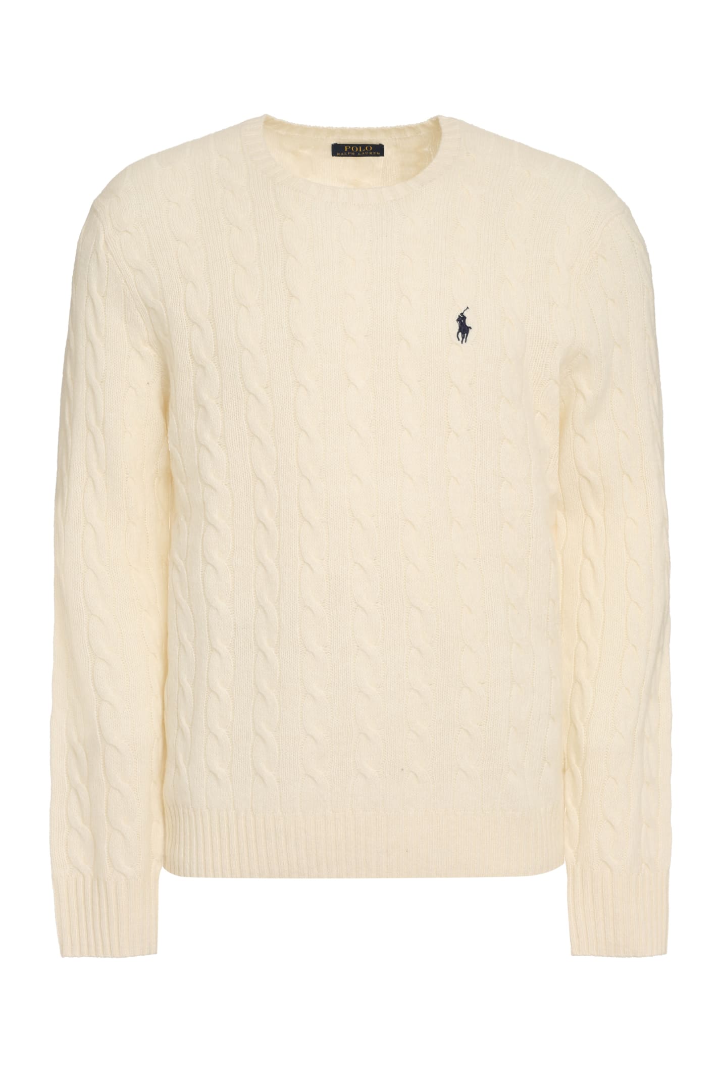 Shop Polo Ralph Lauren Ribbed Sweater In White