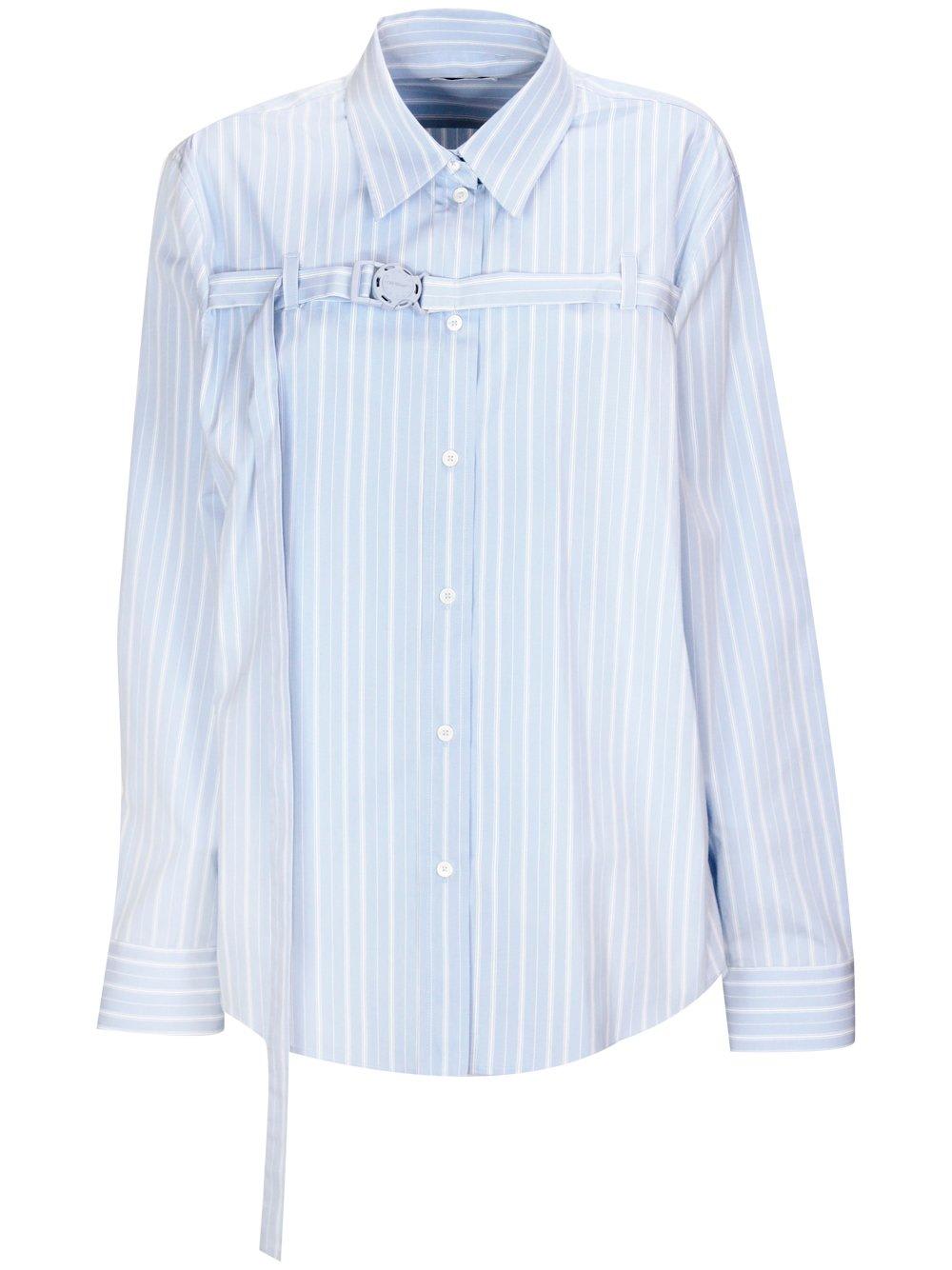 OFF-WHITE STRIPED CUT-OUT SHIRT