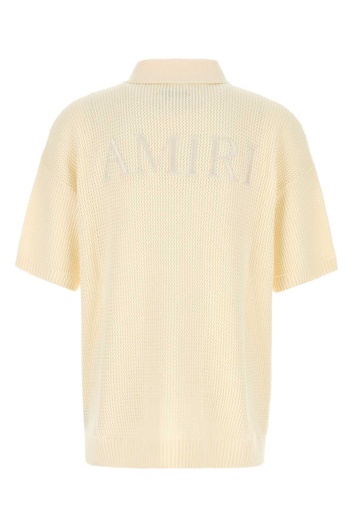 Amiri Men Cream Crochet Shirt